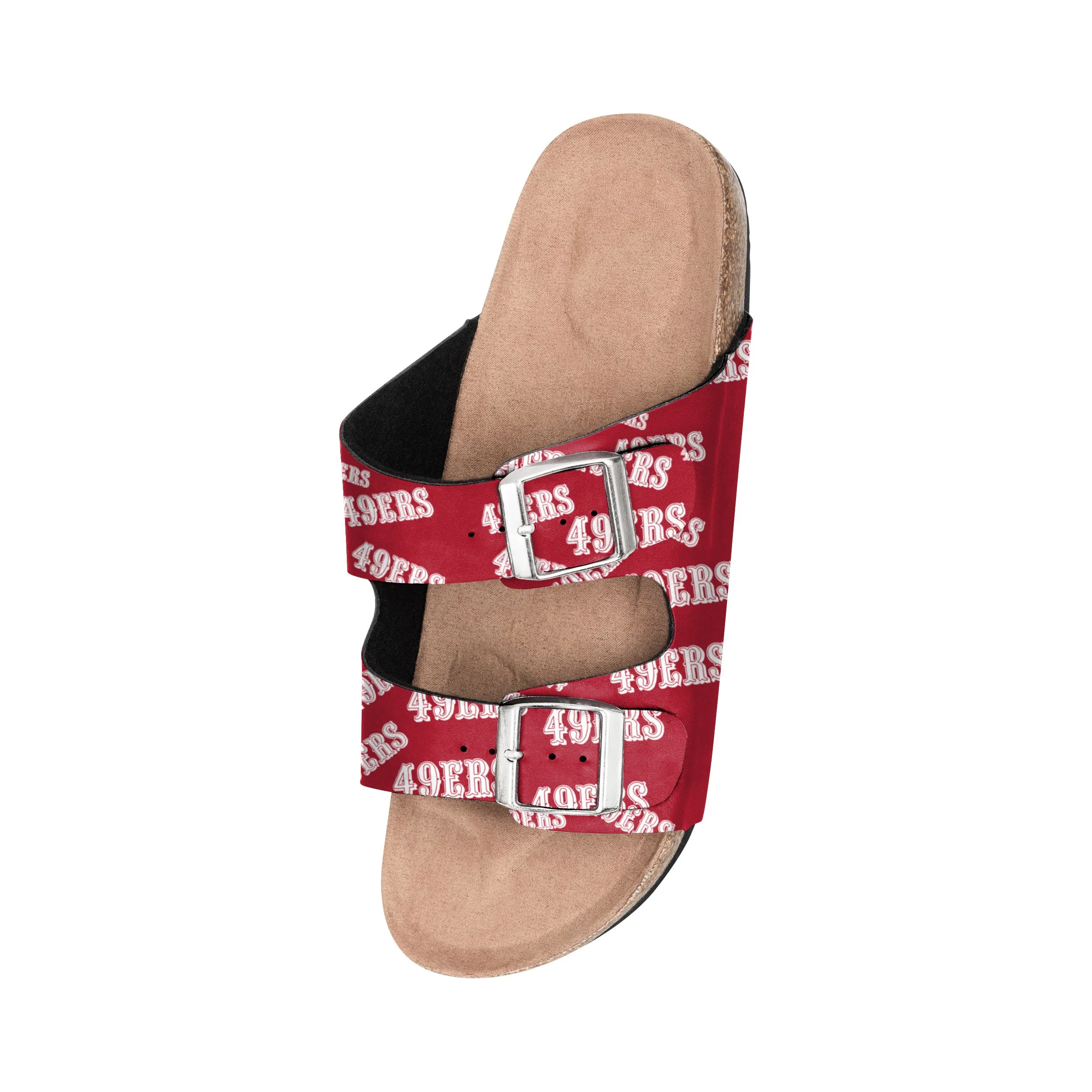 San Francisco 49ers NFL Womens Mini Print Double Buckle Sandal - Image 3