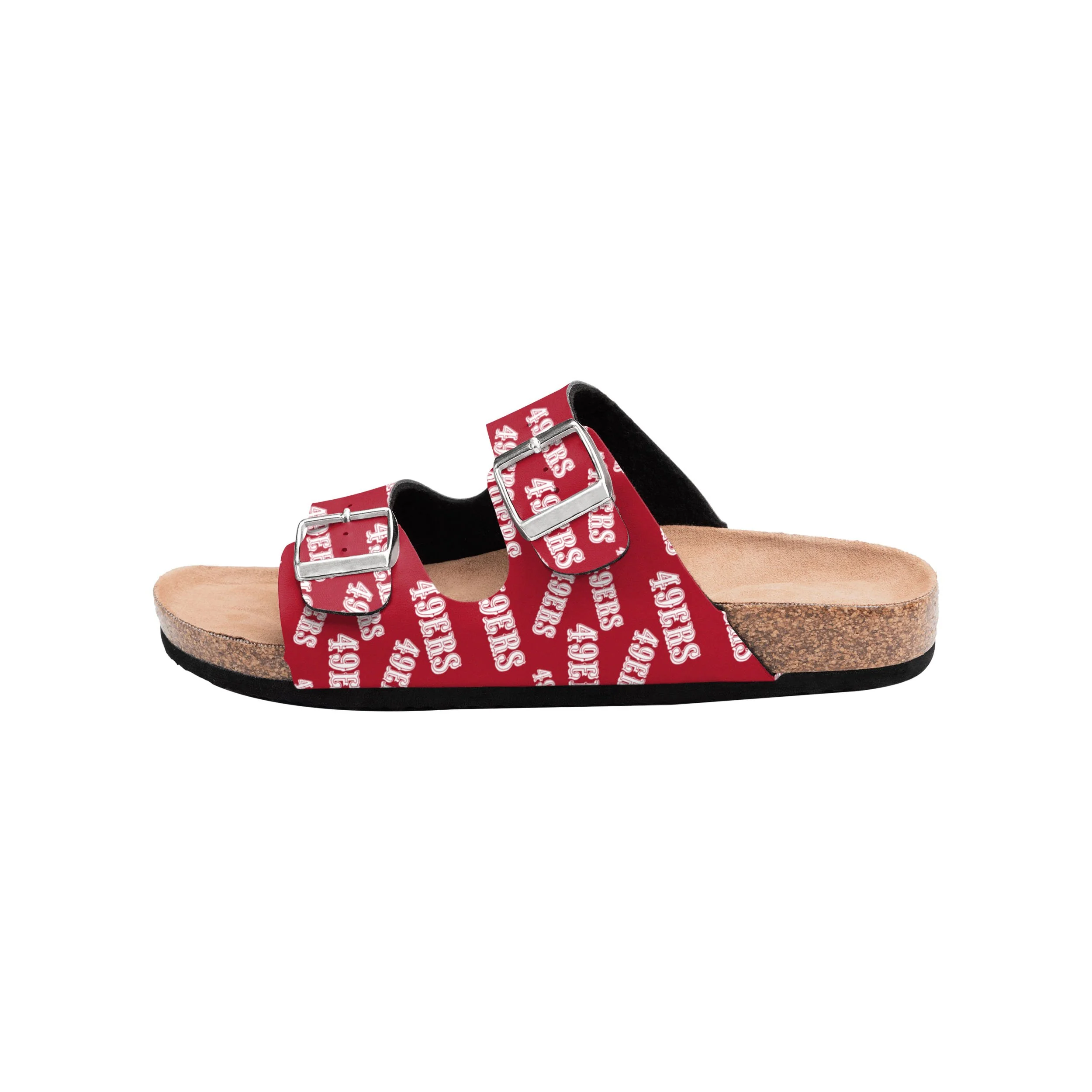 San Francisco 49ers NFL Womens Mini Print Double Buckle Sandal - Image 4
