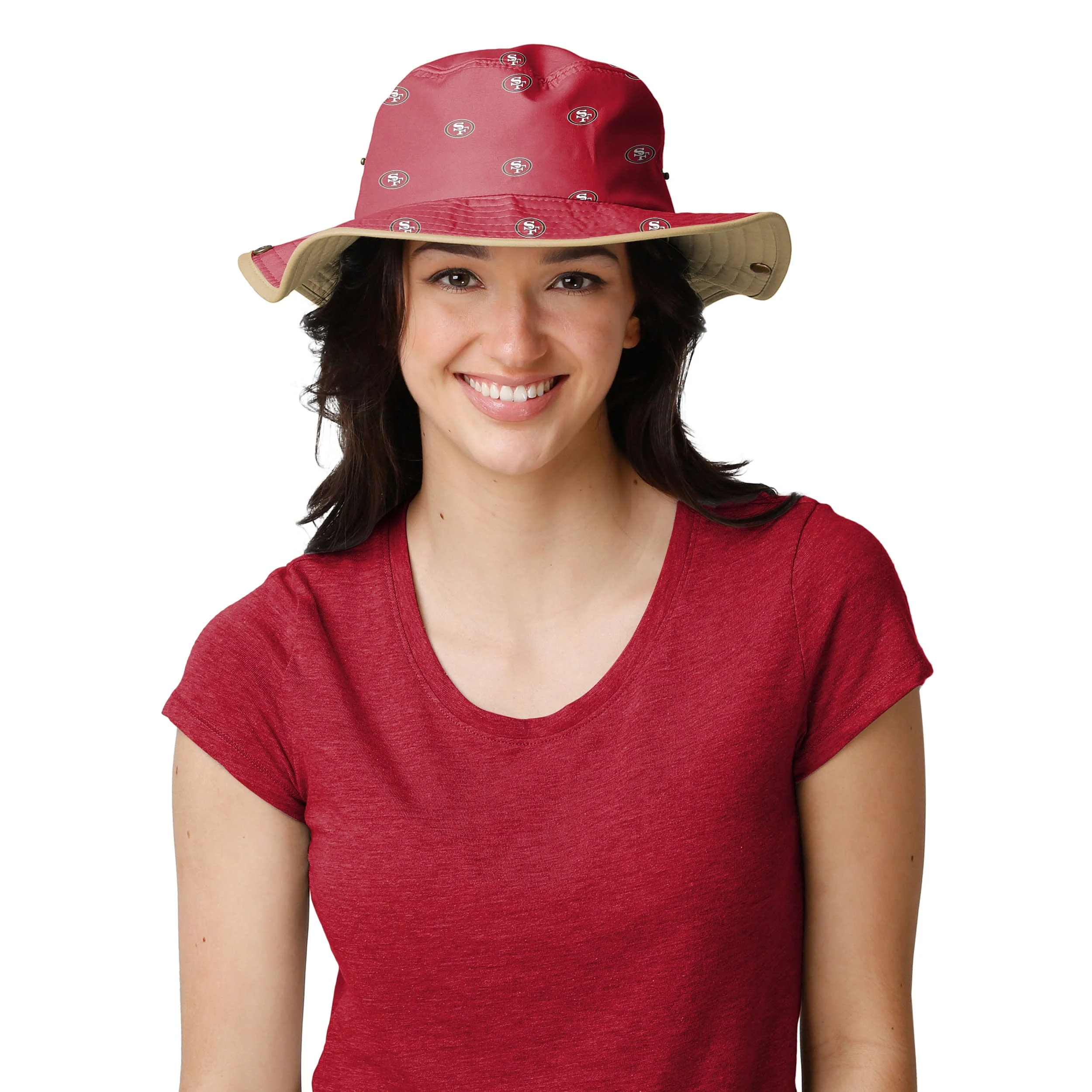 San Francisco 49ers NFL Womens Mini Print Hybrid Boonie Hat - Image 2