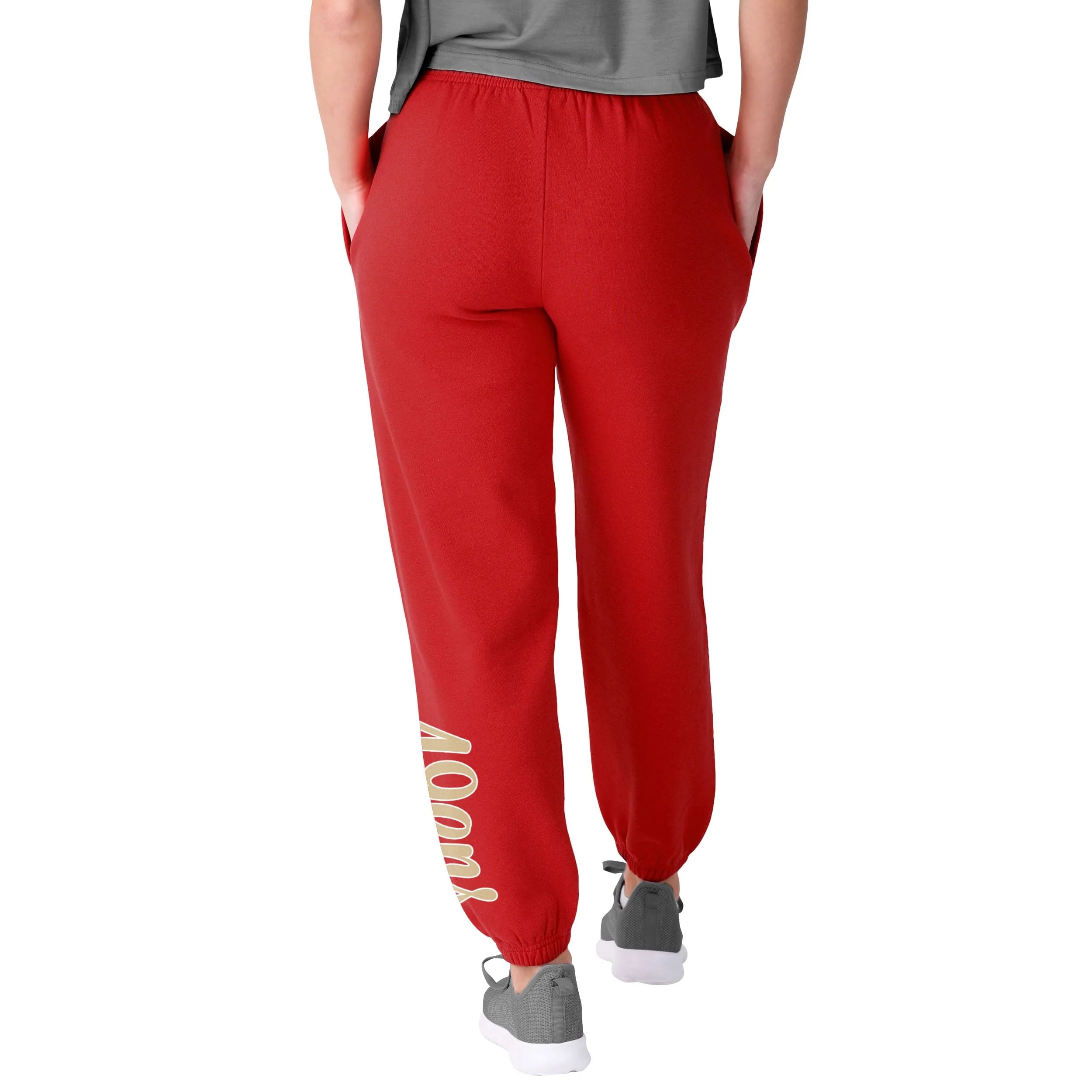 San Francisco 49ers NFL Womens Script Wordmark Team Color Sweatpants - Image 2