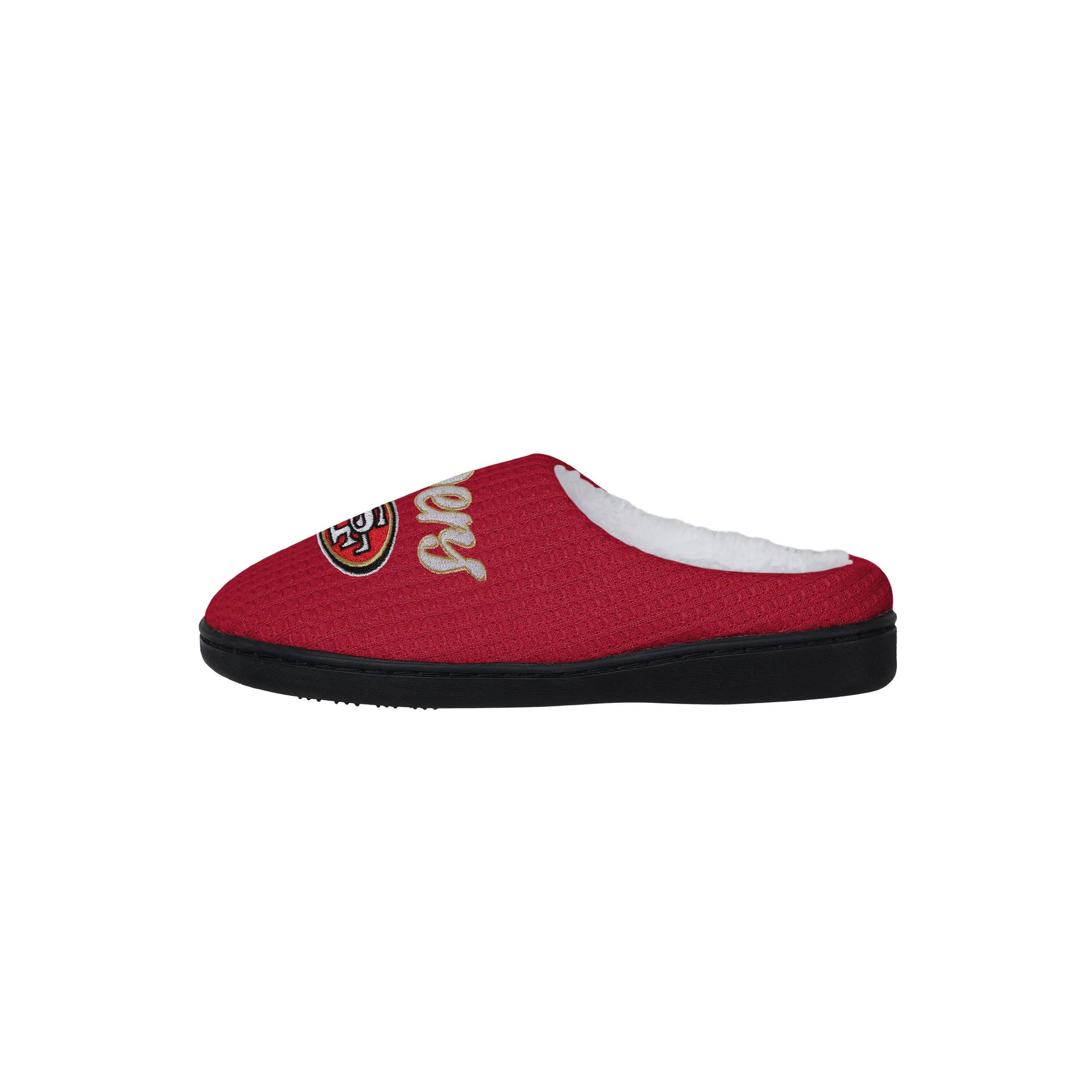San Francisco 49ers NFL Womens Sherpa Lined Memory Foam Slippers - Image 2