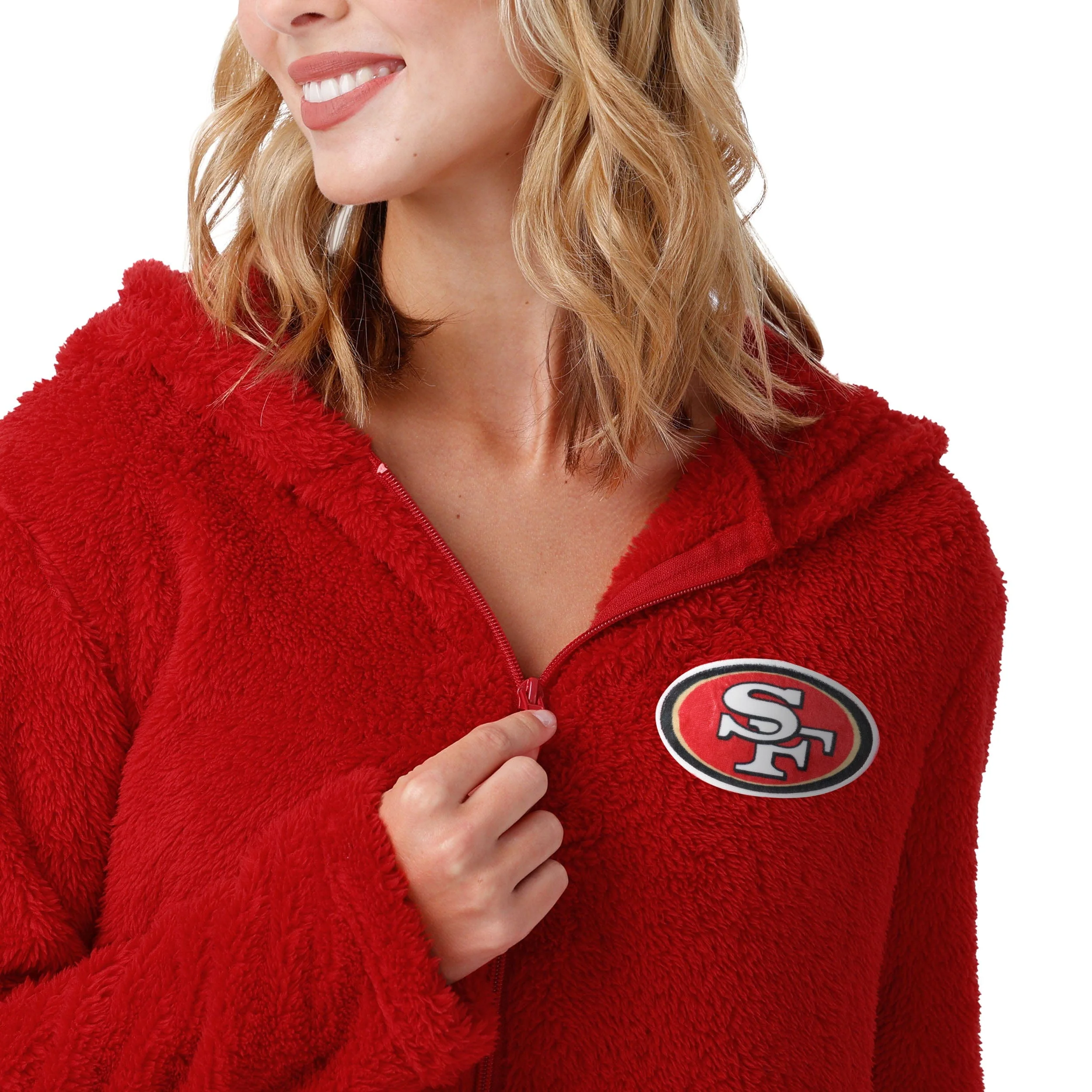 San Francisco 49ers NFL Womens Short Cozy One Piece Pajamas - Image 3