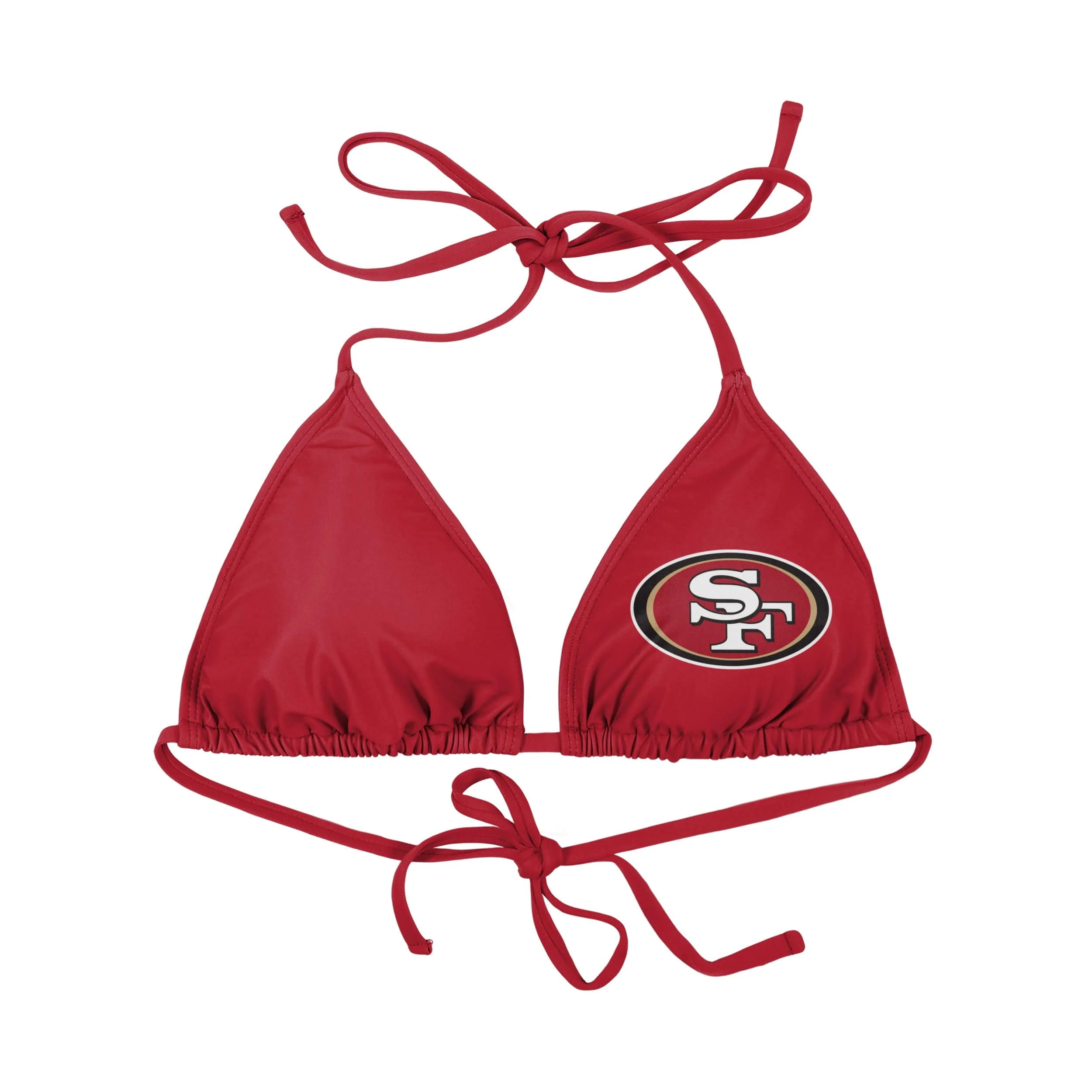 San Francisco 49ers NFL Womens Solid Logo Bikini Top - Image 2