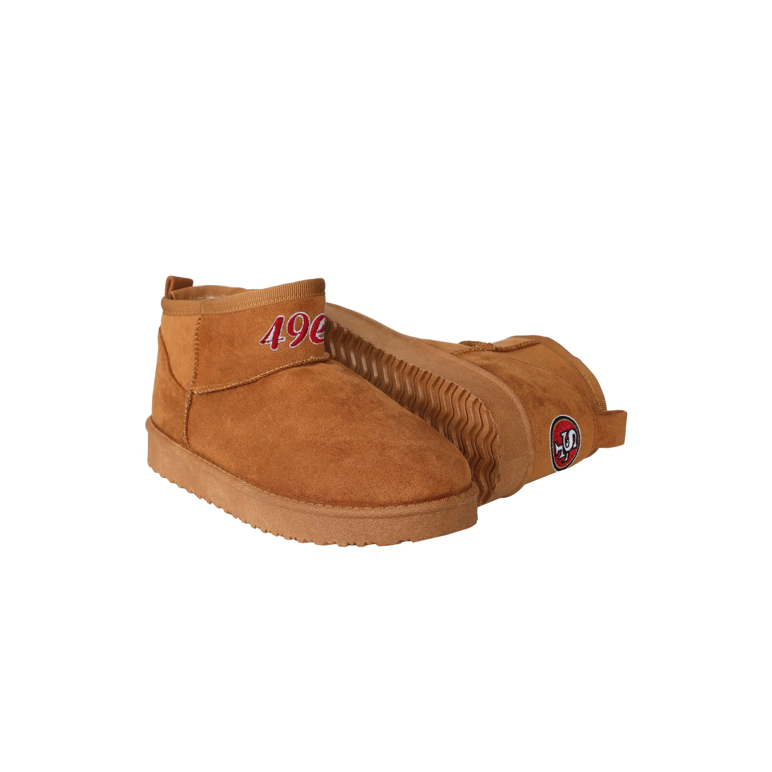 San Francisco 49ers NFL Womens Team Logo Fuzzy Fan Boots