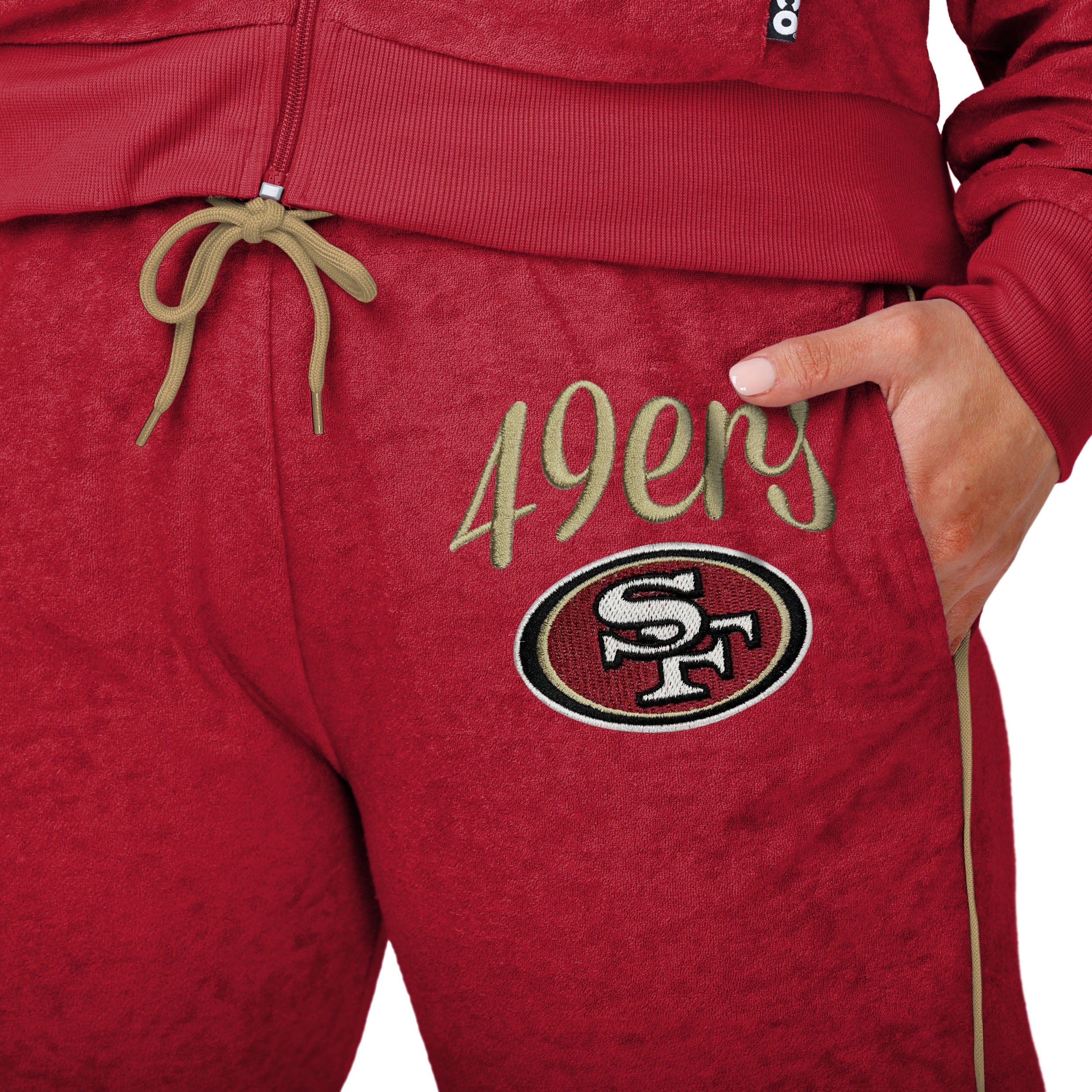 San Francisco 49ers NFL Womens Terry Knit Joggers - Image 3