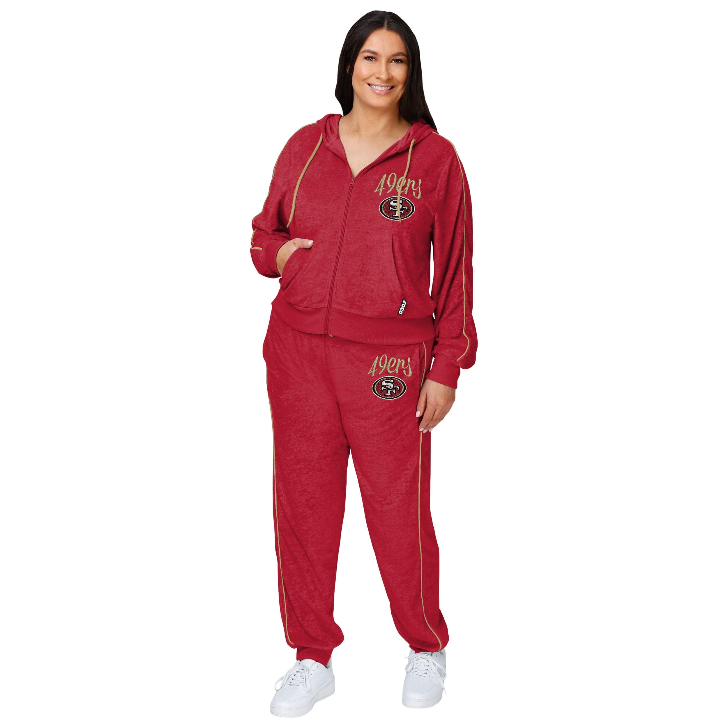 San Francisco 49ers NFL Womens Terry Knit Joggers - Image 5