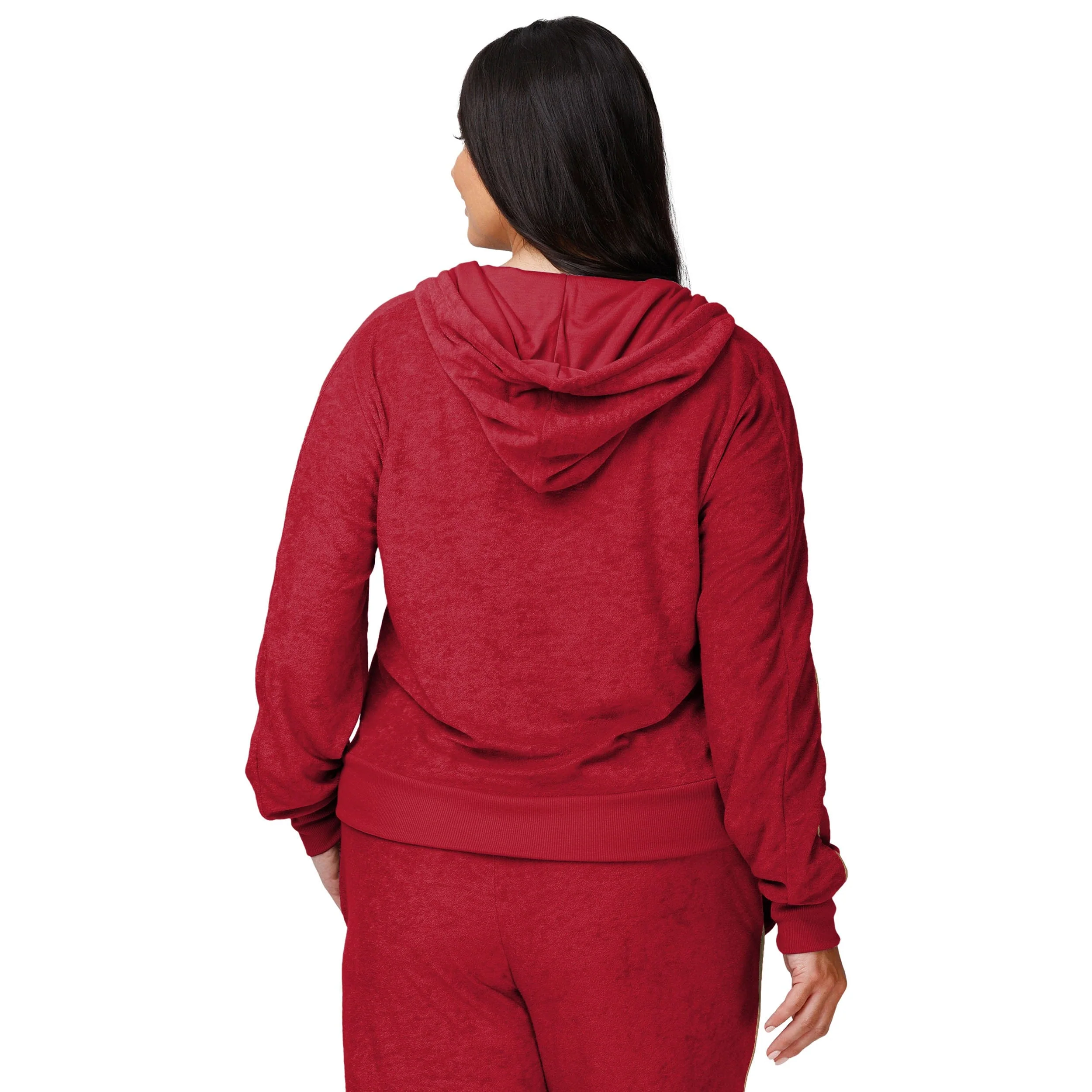 San Francisco 49ers NFL Womens Terry Knit Zip Up Top - Image 2