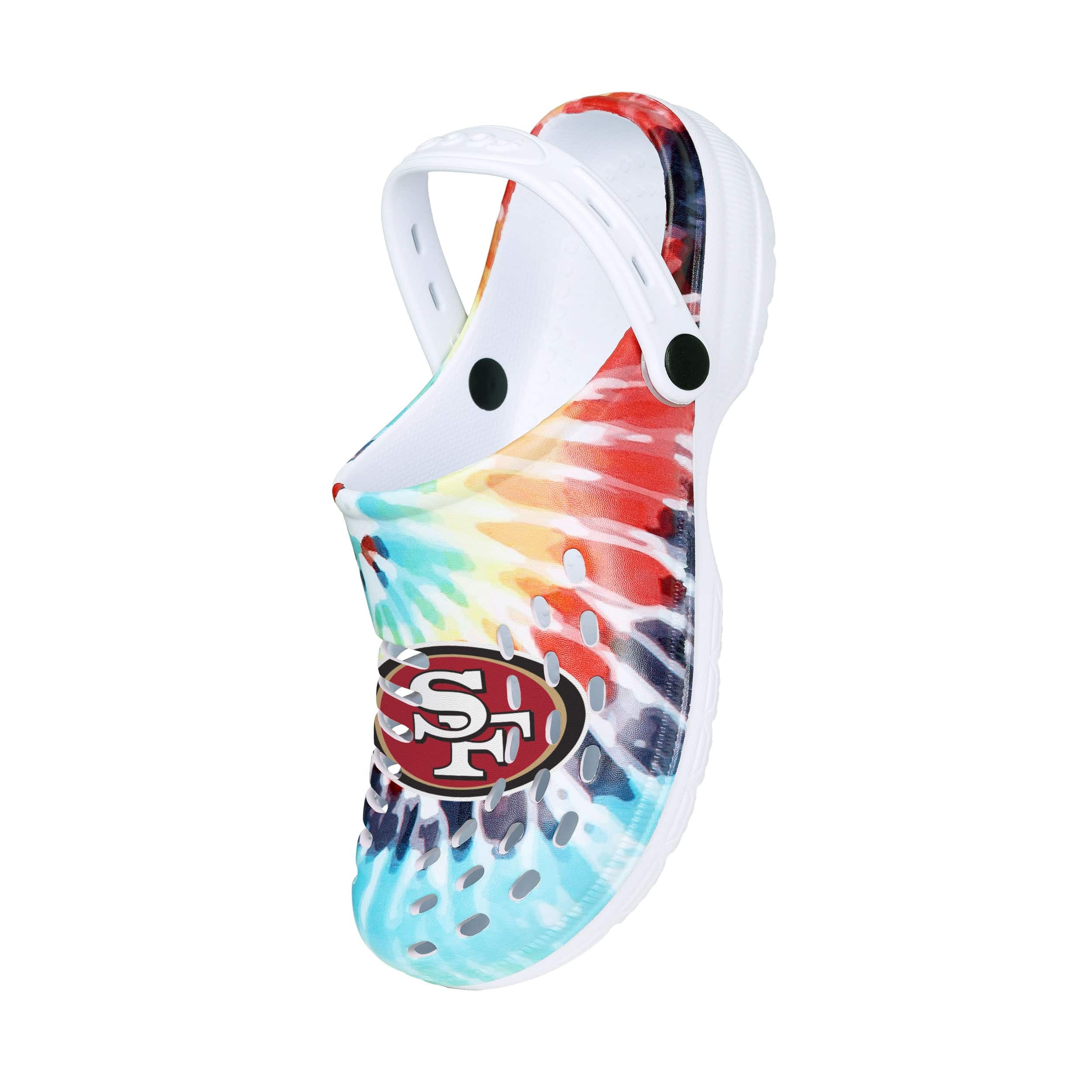 San Francisco 49ers NFL Womens Tie-Dye Clog With Strap - Image 3