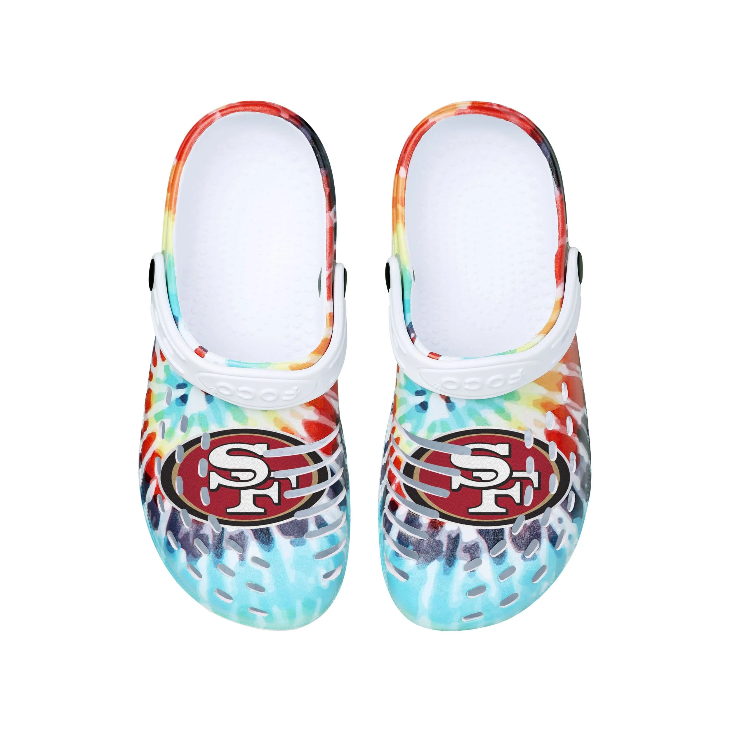 San Francisco 49ers NFL Womens Tie-Dye Clog With Strap - Image 4