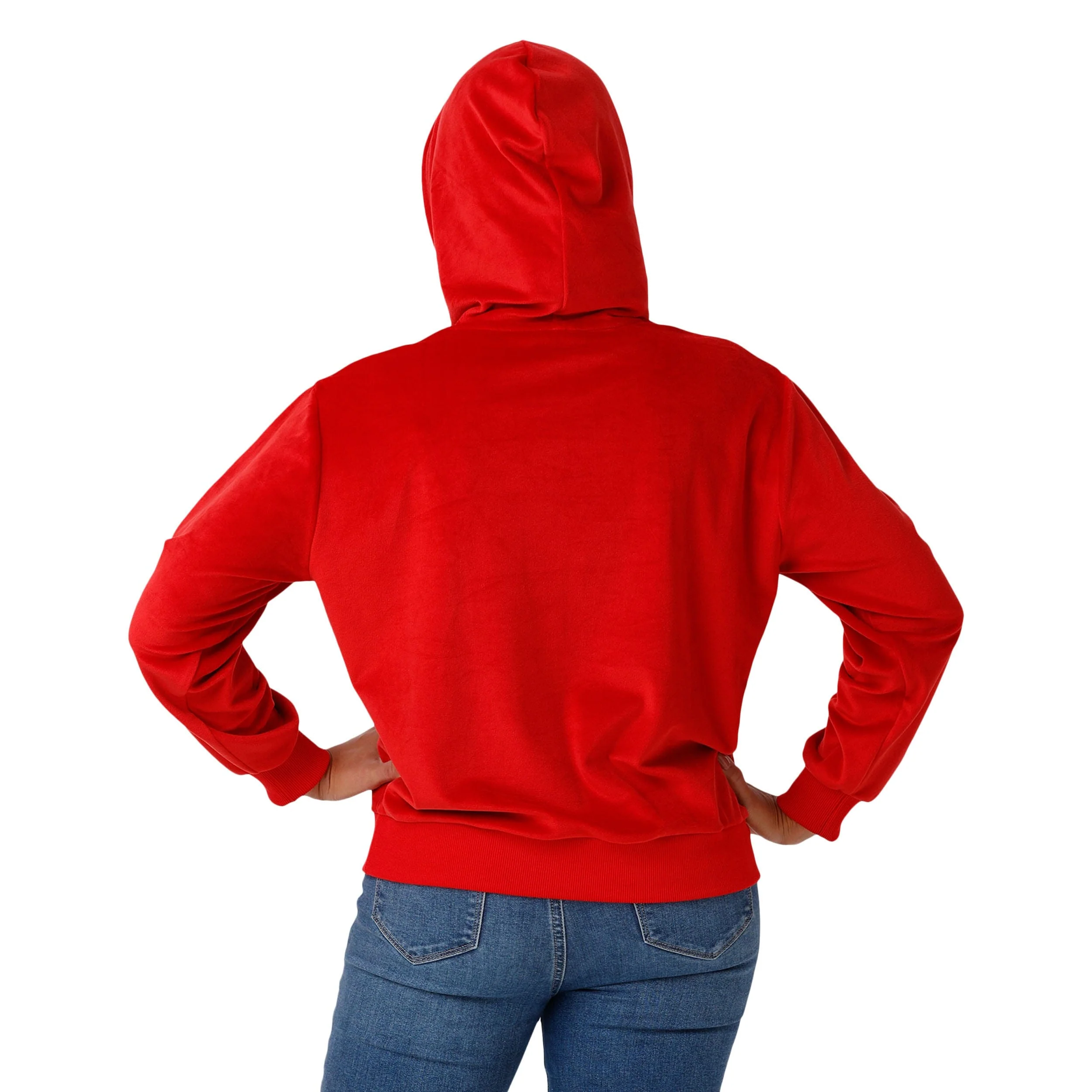 San Francisco 49ers NFL Womens Velour Hooded Sweatshirt - Image 2