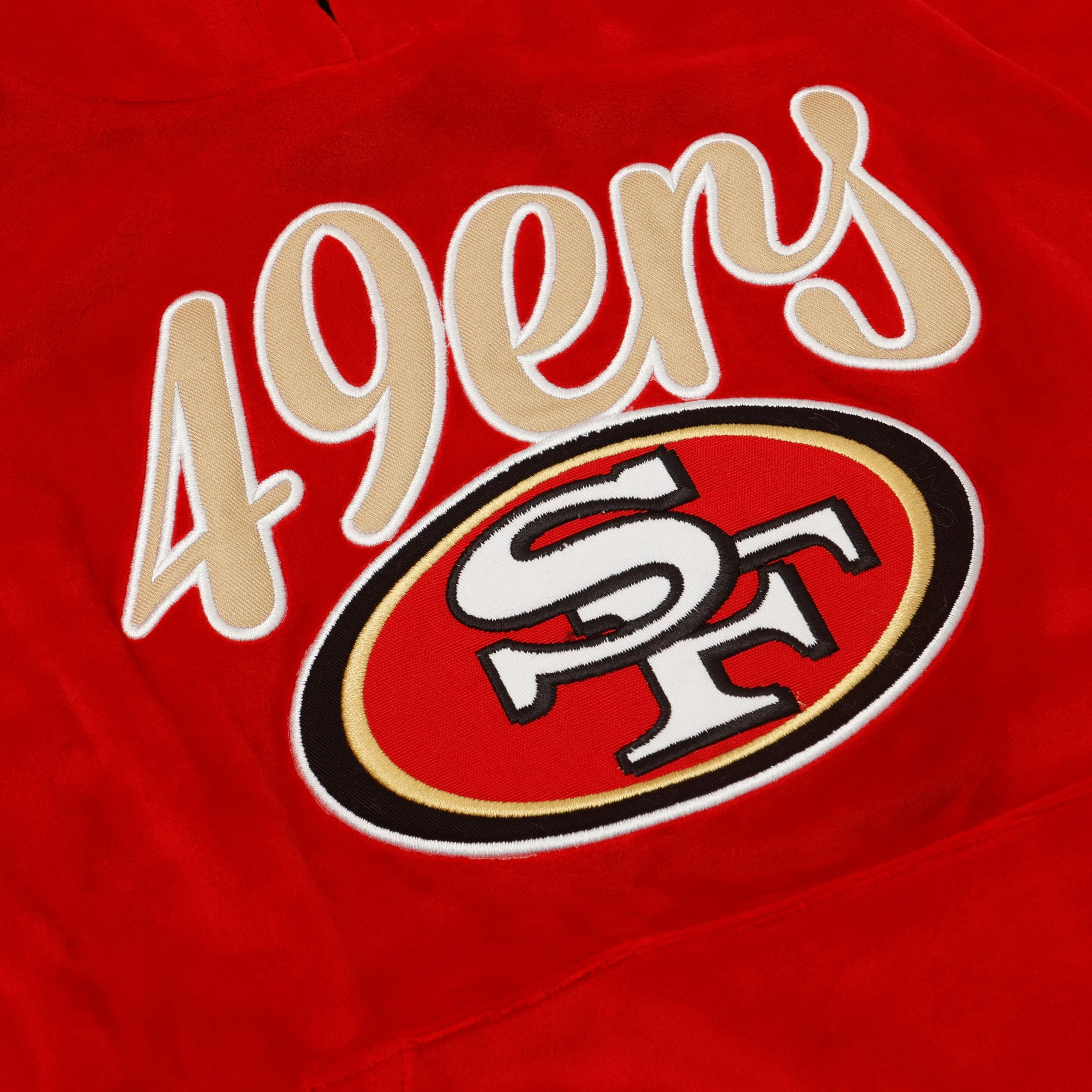 San Francisco 49ers NFL Womens Velour Hooded Sweatshirt - Image 4
