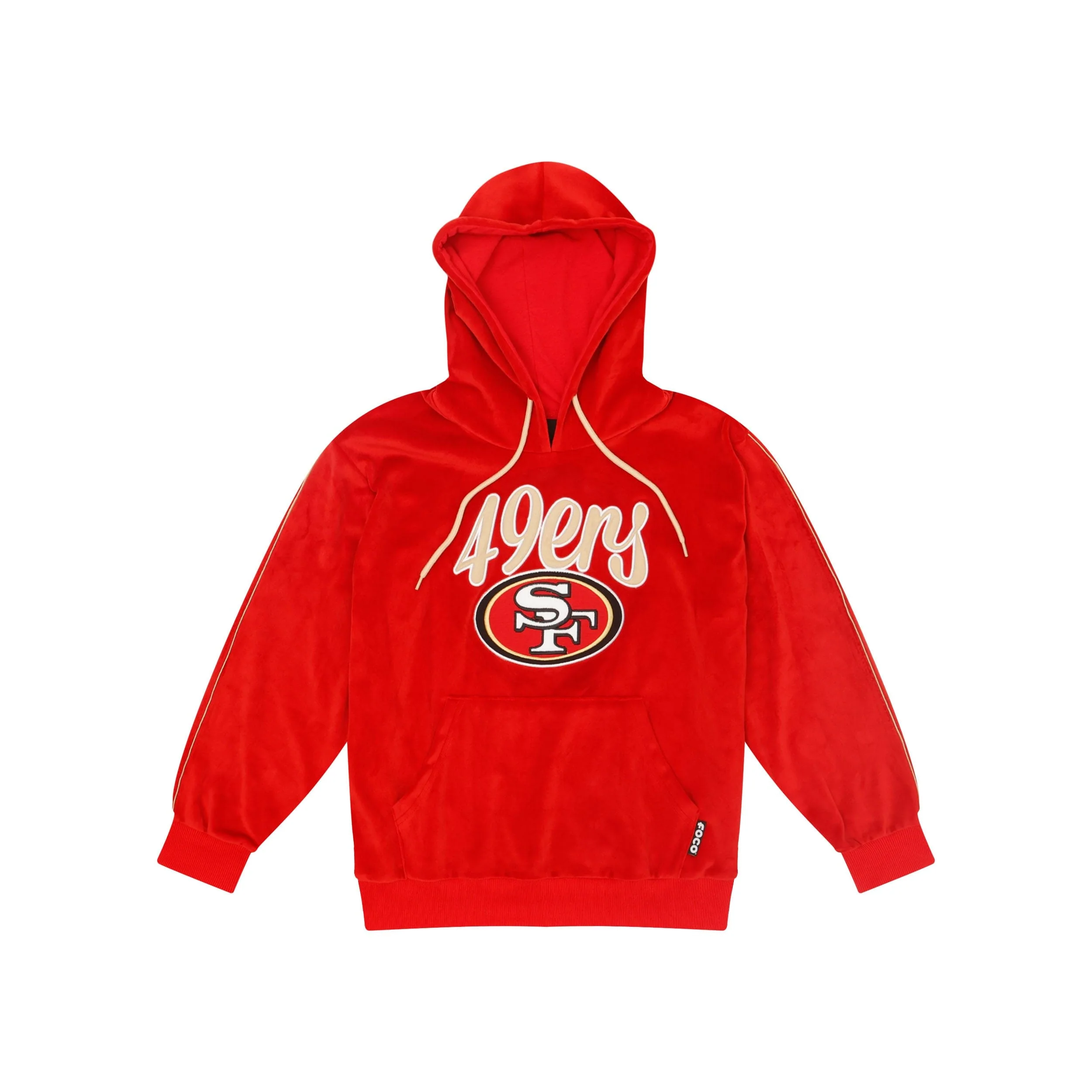 San Francisco 49ers NFL Womens Velour Hooded Sweatshirt - Image 5