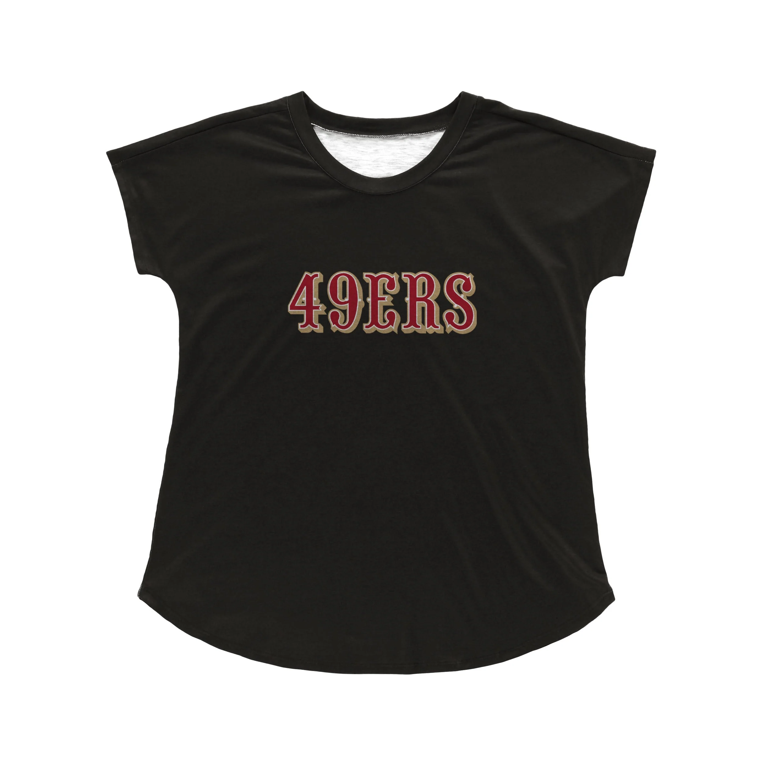 San Francisco 49ers NFL Womens Wordmark Black Tunic Top - Image 3