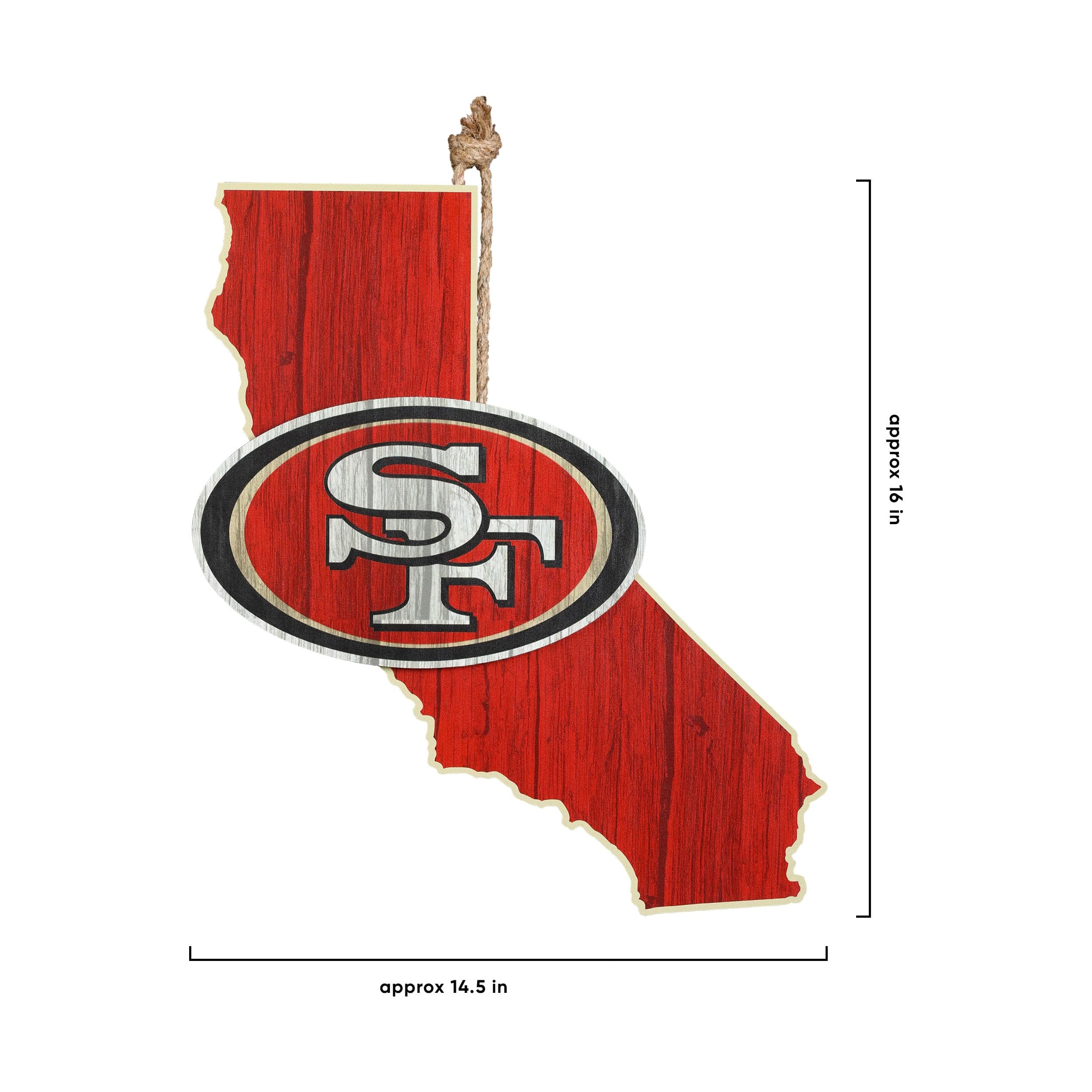 San Francisco 49ers NFL Wood State Sign - Image 5