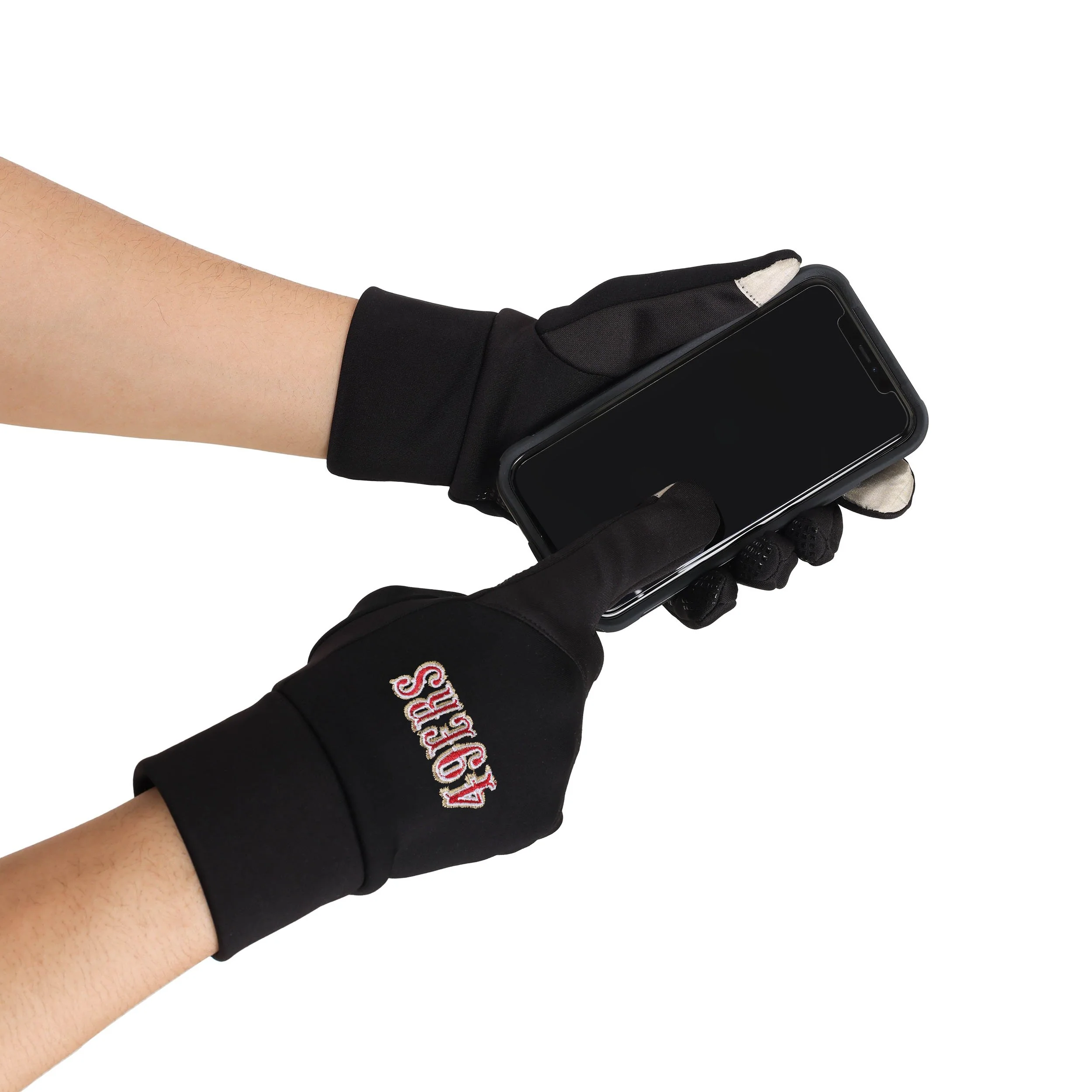 San Francisco 49ers NFL Wordmark Neoprene Texting Gloves - Image 2