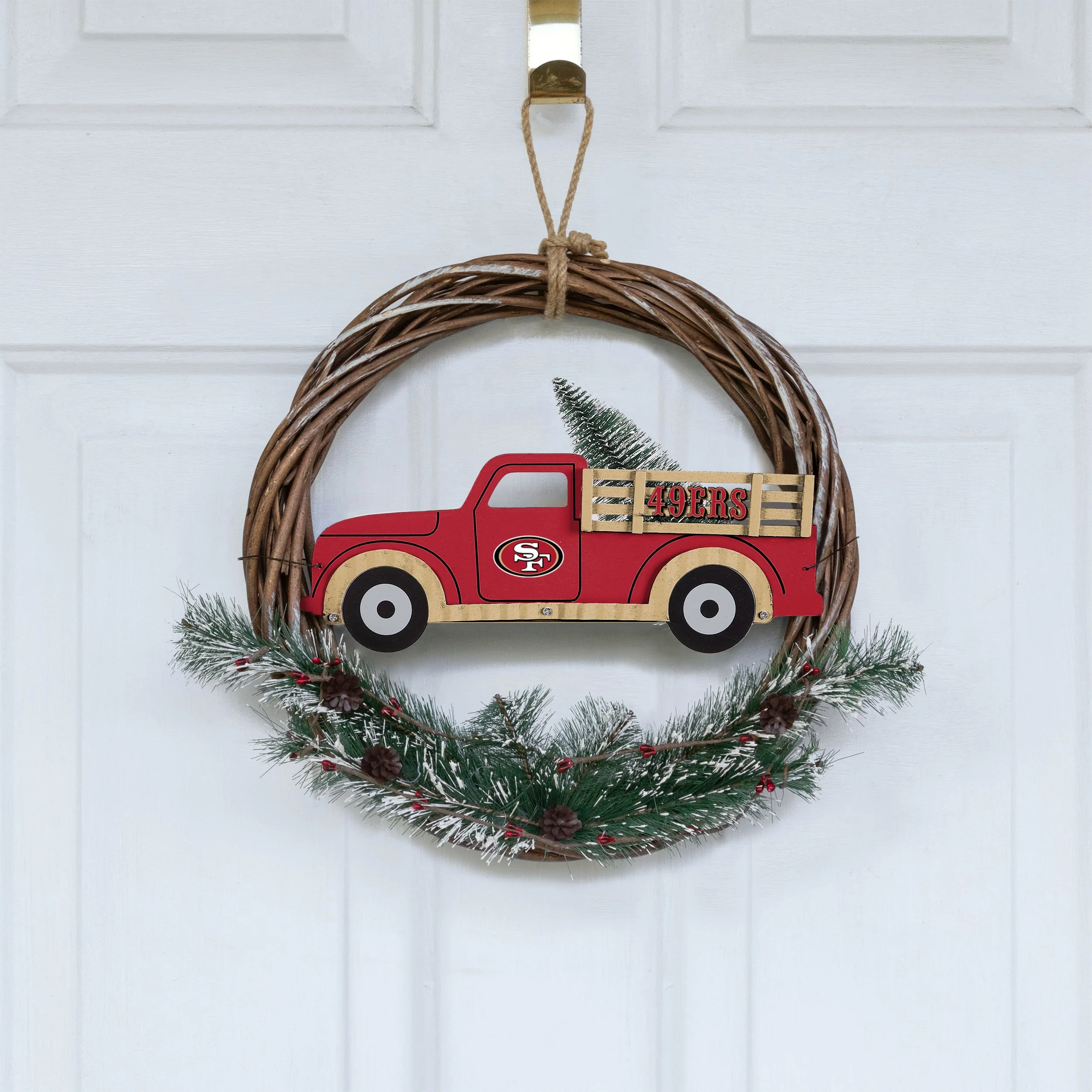 San Francisco 49ers NFL Wreath With Truck - Image 2