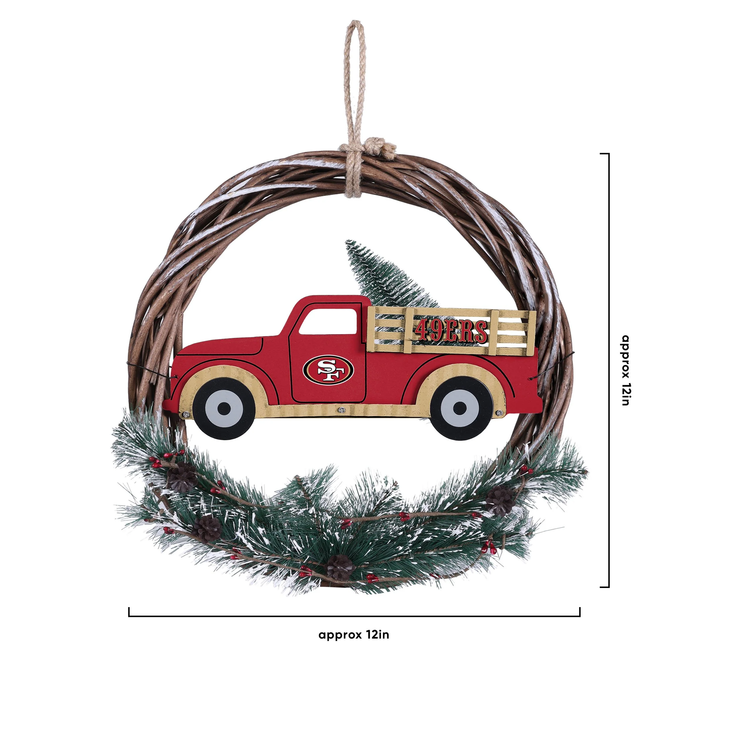 San Francisco 49ers NFL Wreath With Truck - Image 4