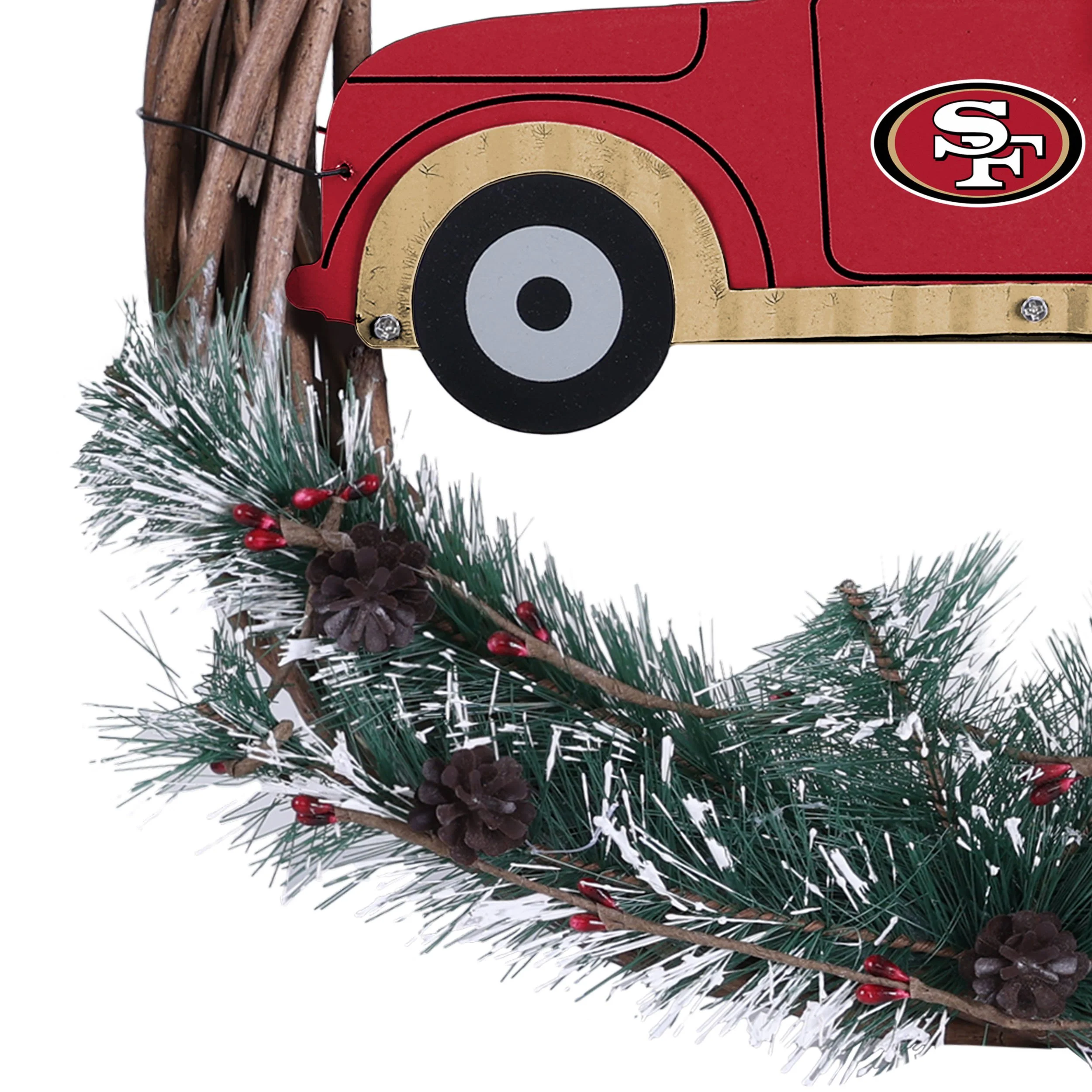 San Francisco 49ers NFL Wreath With Truck - Image 5