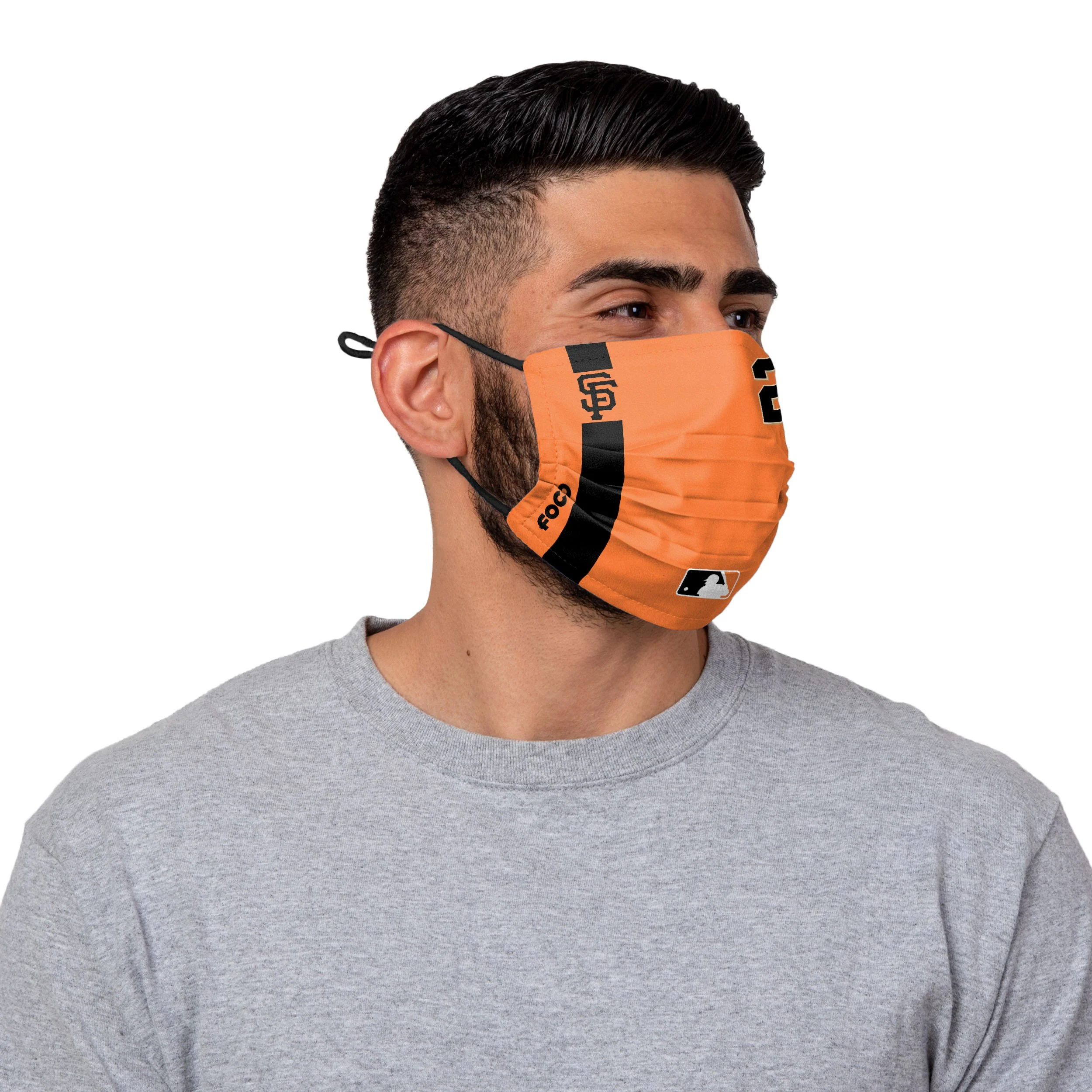 San Francisco Giants MLB Buster Posey On-Field Adjustable Orange Face Cover - Image 2