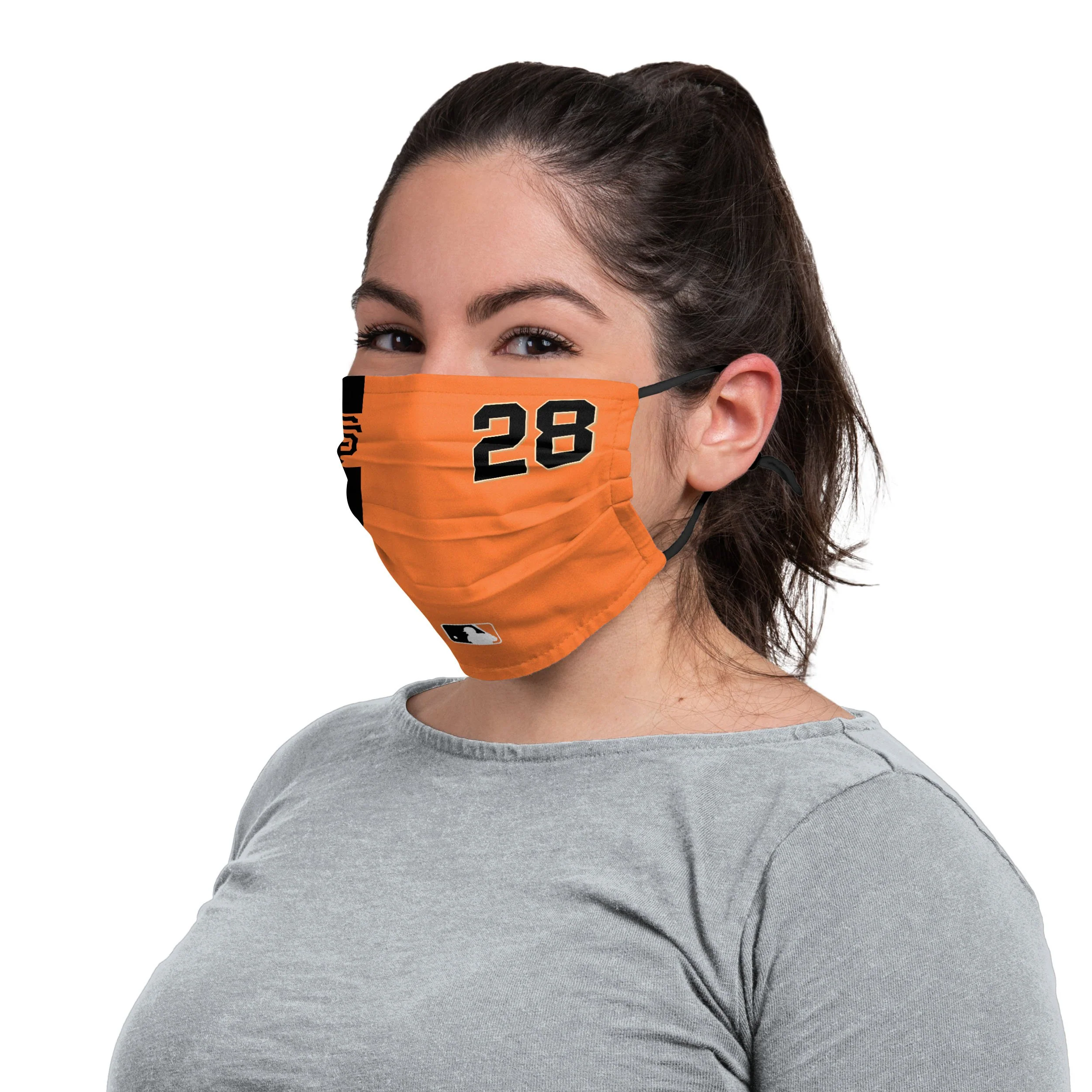 San Francisco Giants MLB Buster Posey On-Field Adjustable Orange Face Cover - Image 3
