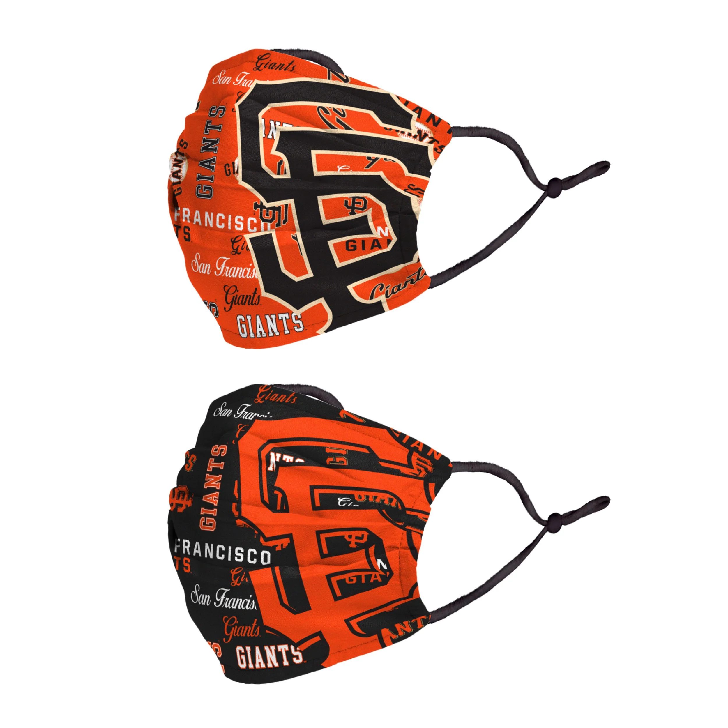 San Francisco Giants MLB Logo Rush Adjustable 2 Pack Face Cover - Image 2