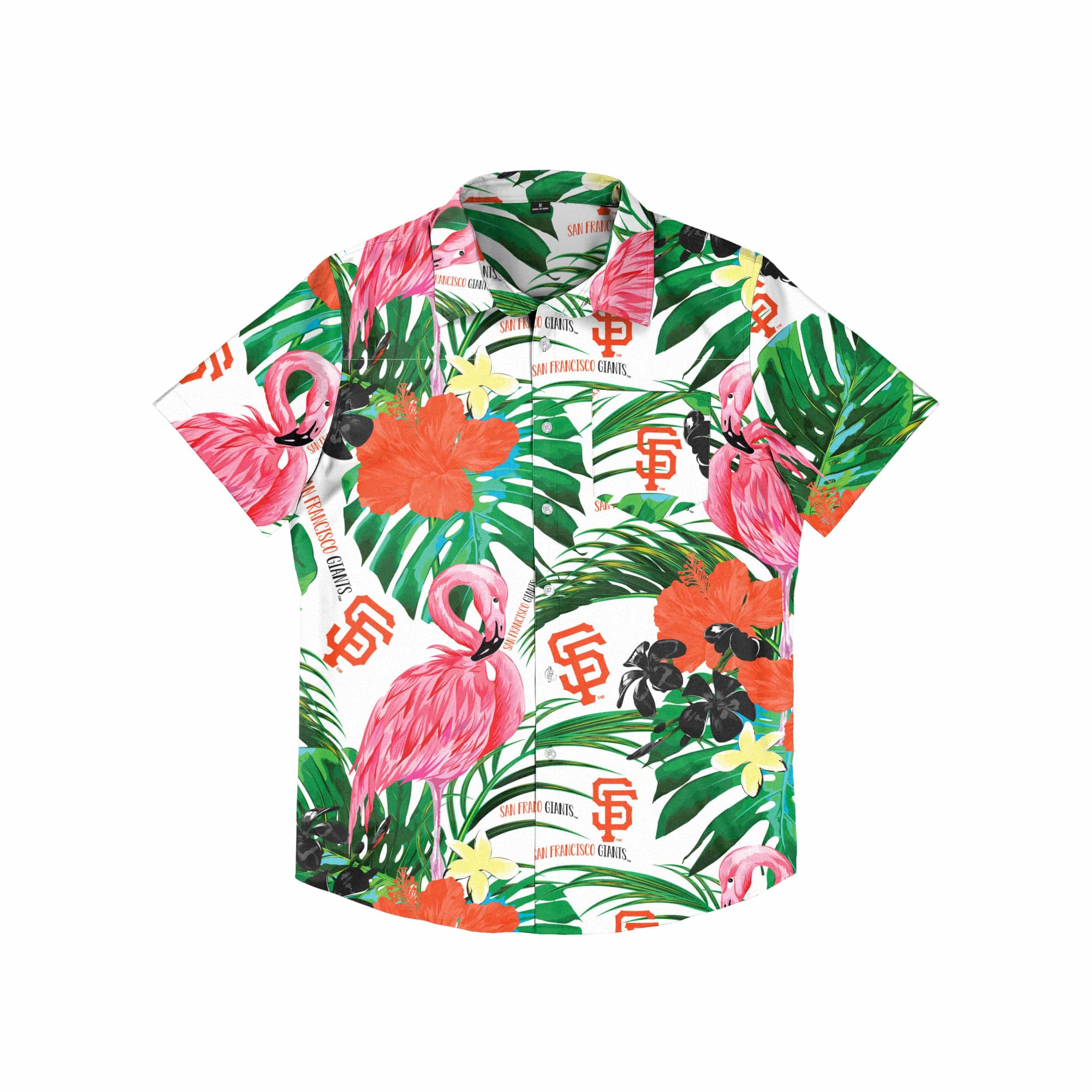 San Francisco Giants MLB Mens Flamingo Button Up Shirt