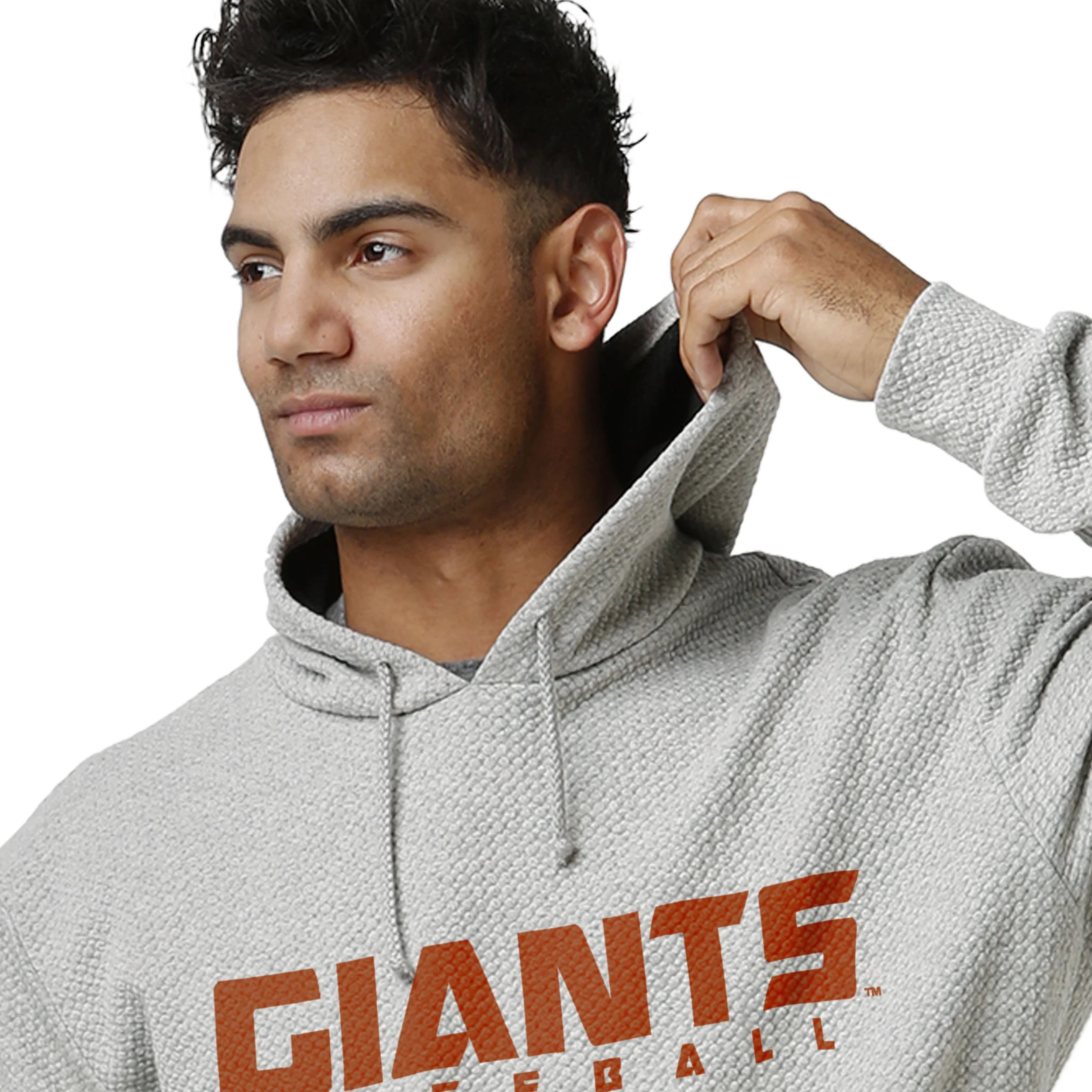 San Francisco Giants MLB Mens Gray Woven Hoodie - Image 3