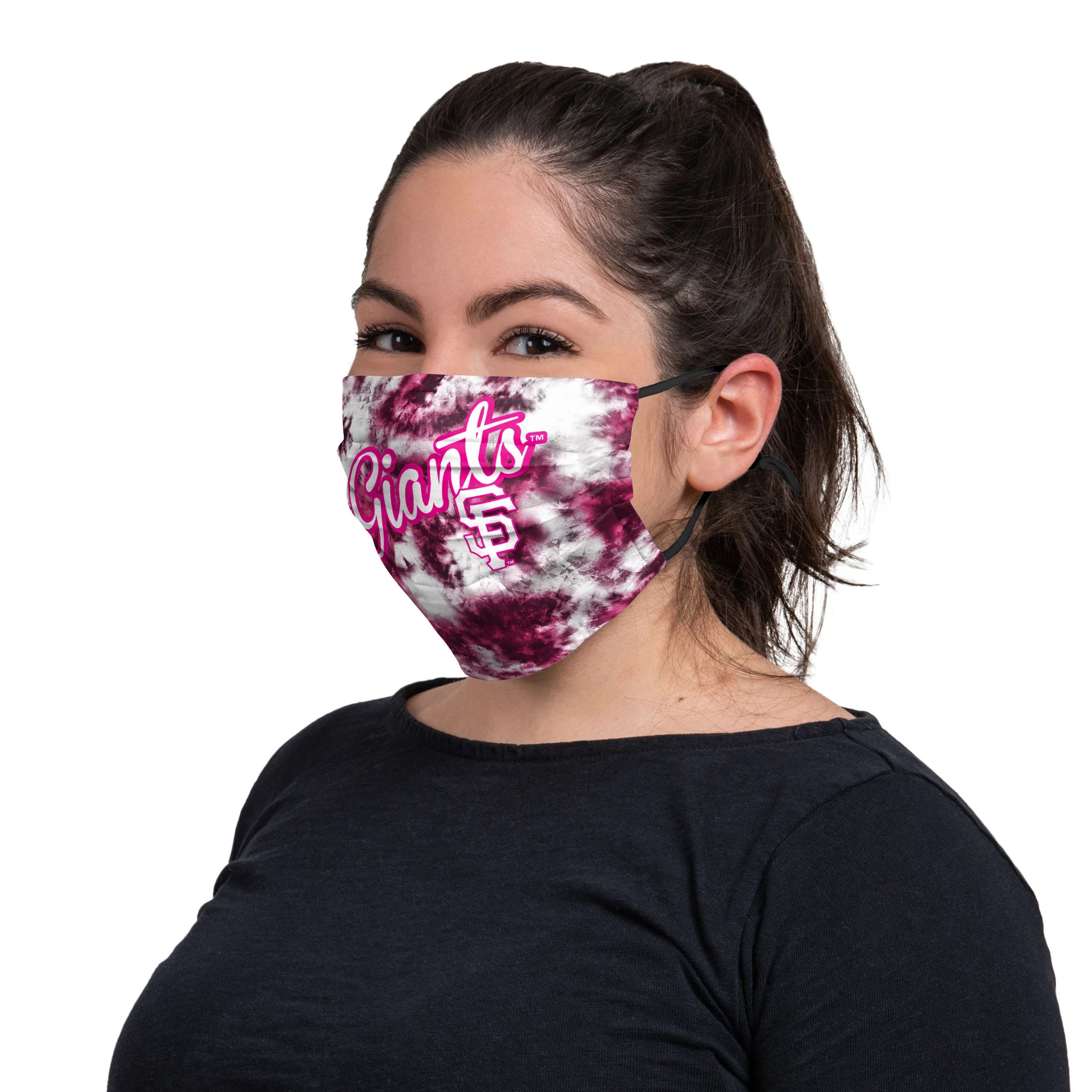 San Francisco Giants MLB Pink Tie-Dye Adjustable Face Cover - Image 3