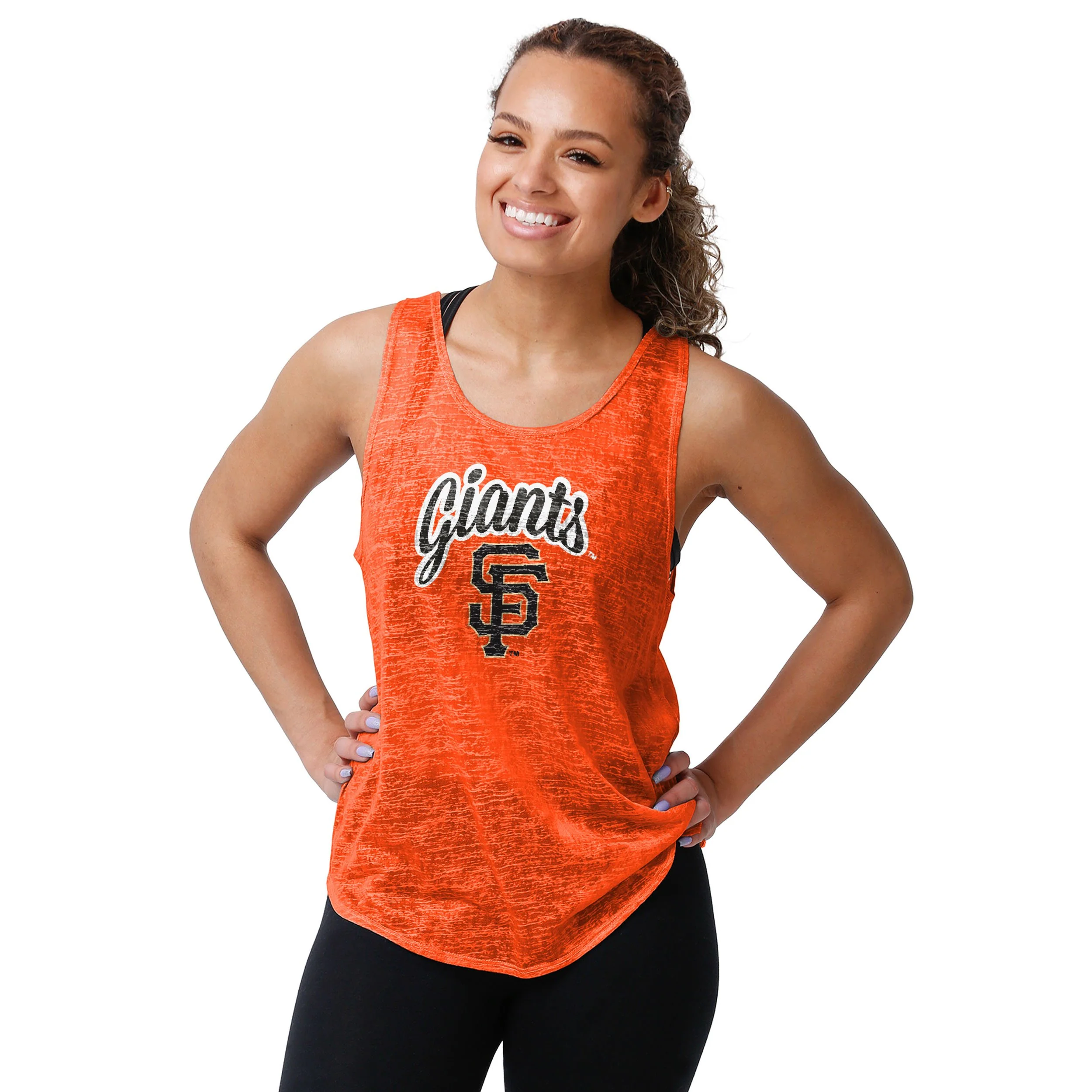 San Francisco Giants MLB Womens Burn Out Sleeveless Top - Image 2
