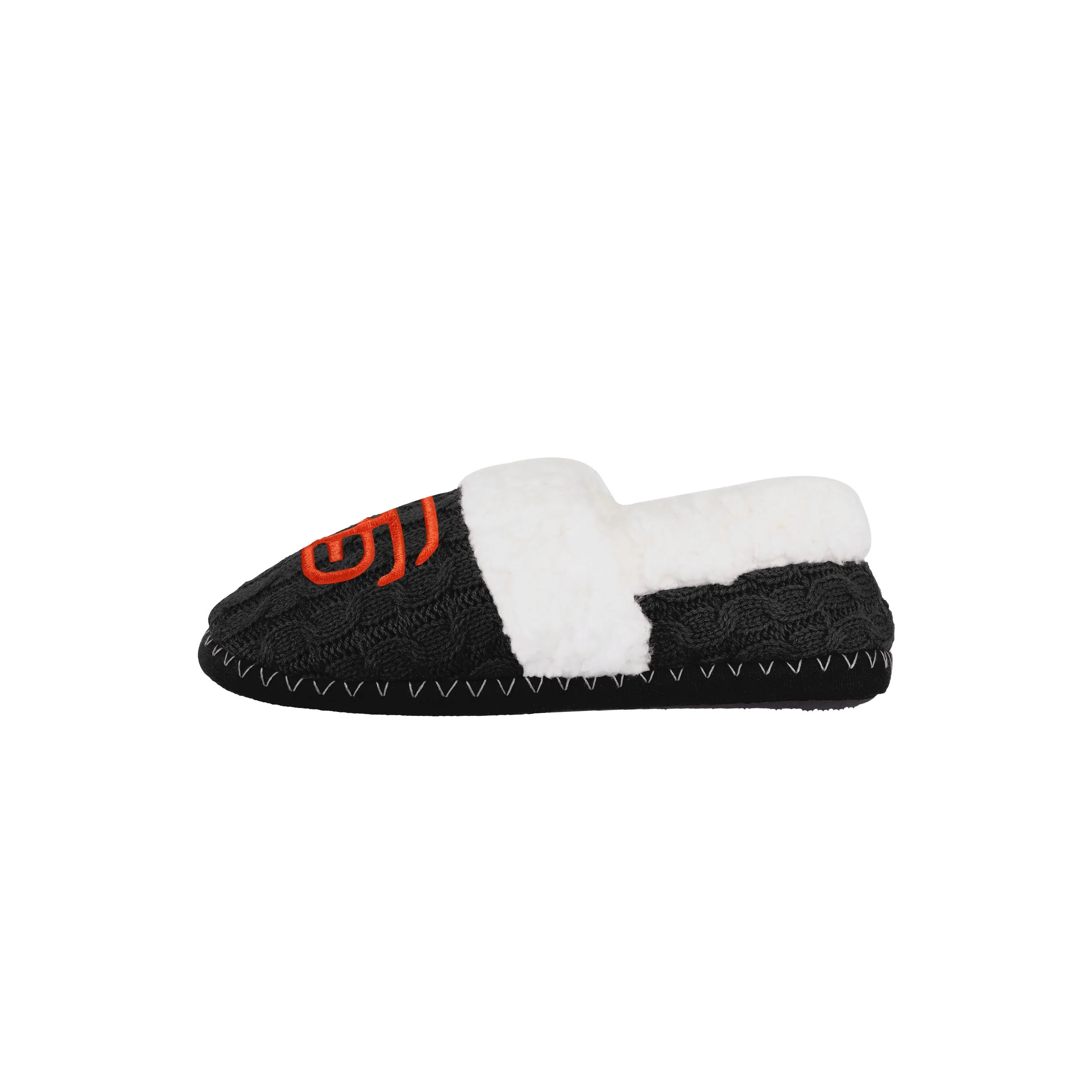 San Francisco Giants MLB Womens Team Color Fur Moccasin Slippers - Image 2