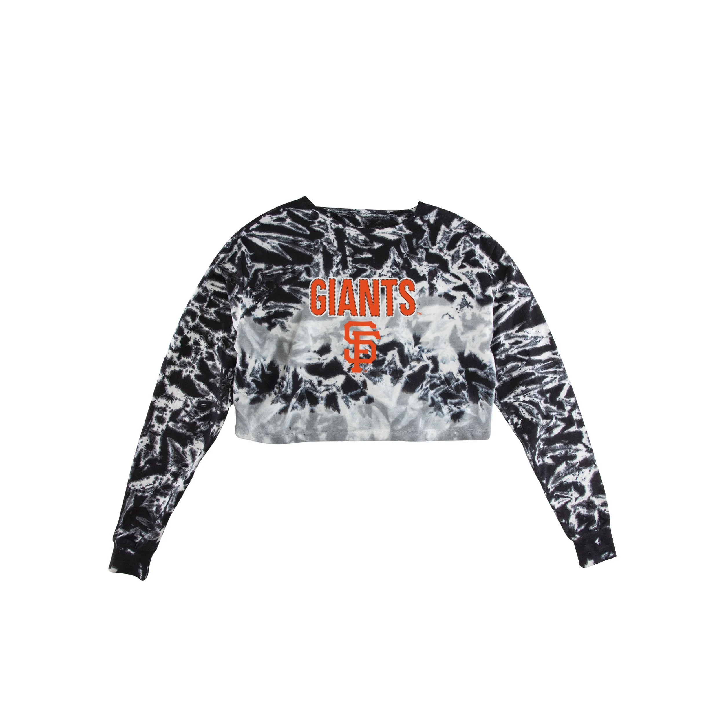 San Francisco Giants MLB Womens Tie-Dye Rush Cropped Sweater - Image 3