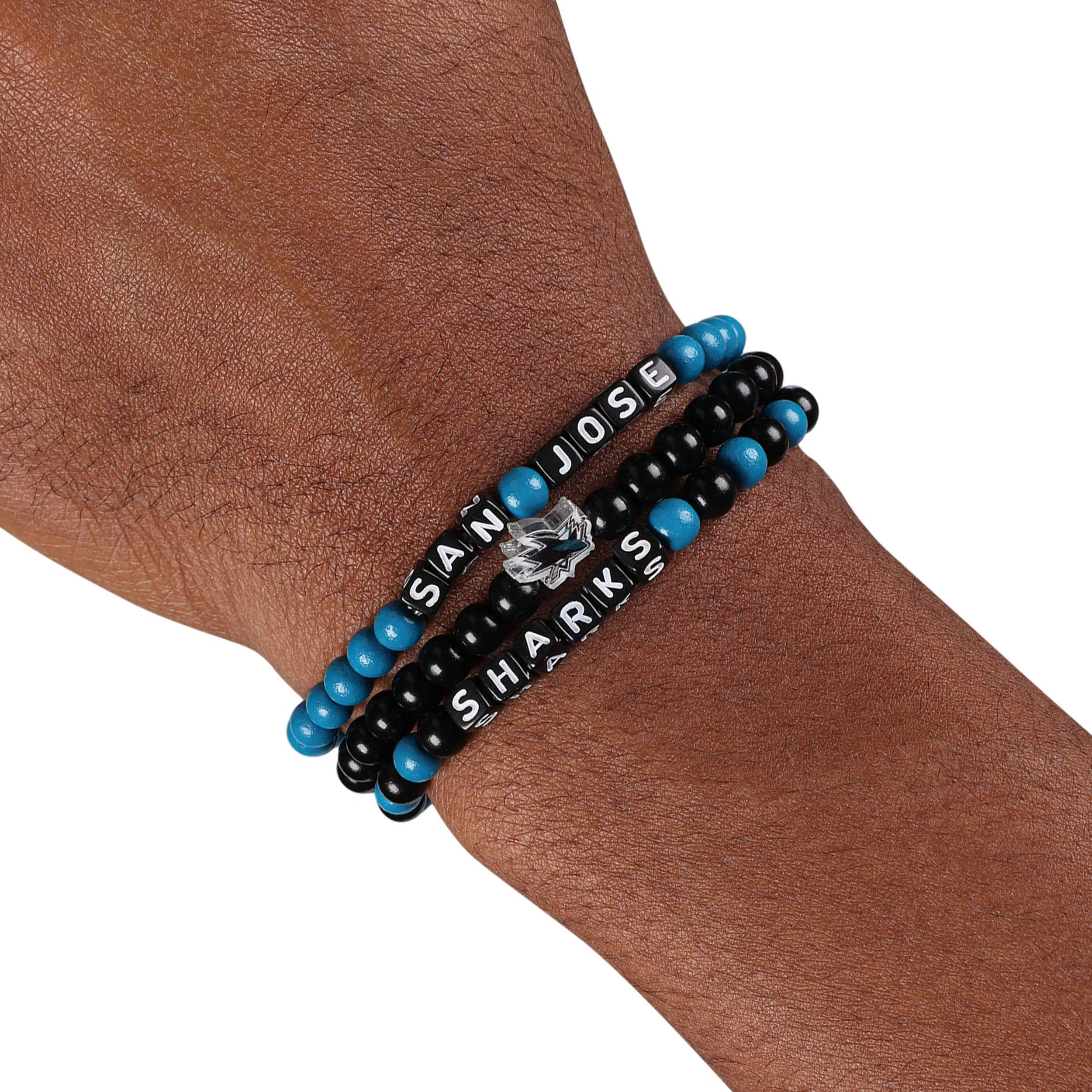 San Jose Sharks NHL 3 Pack Beaded Friendship Bracelet - Image 4