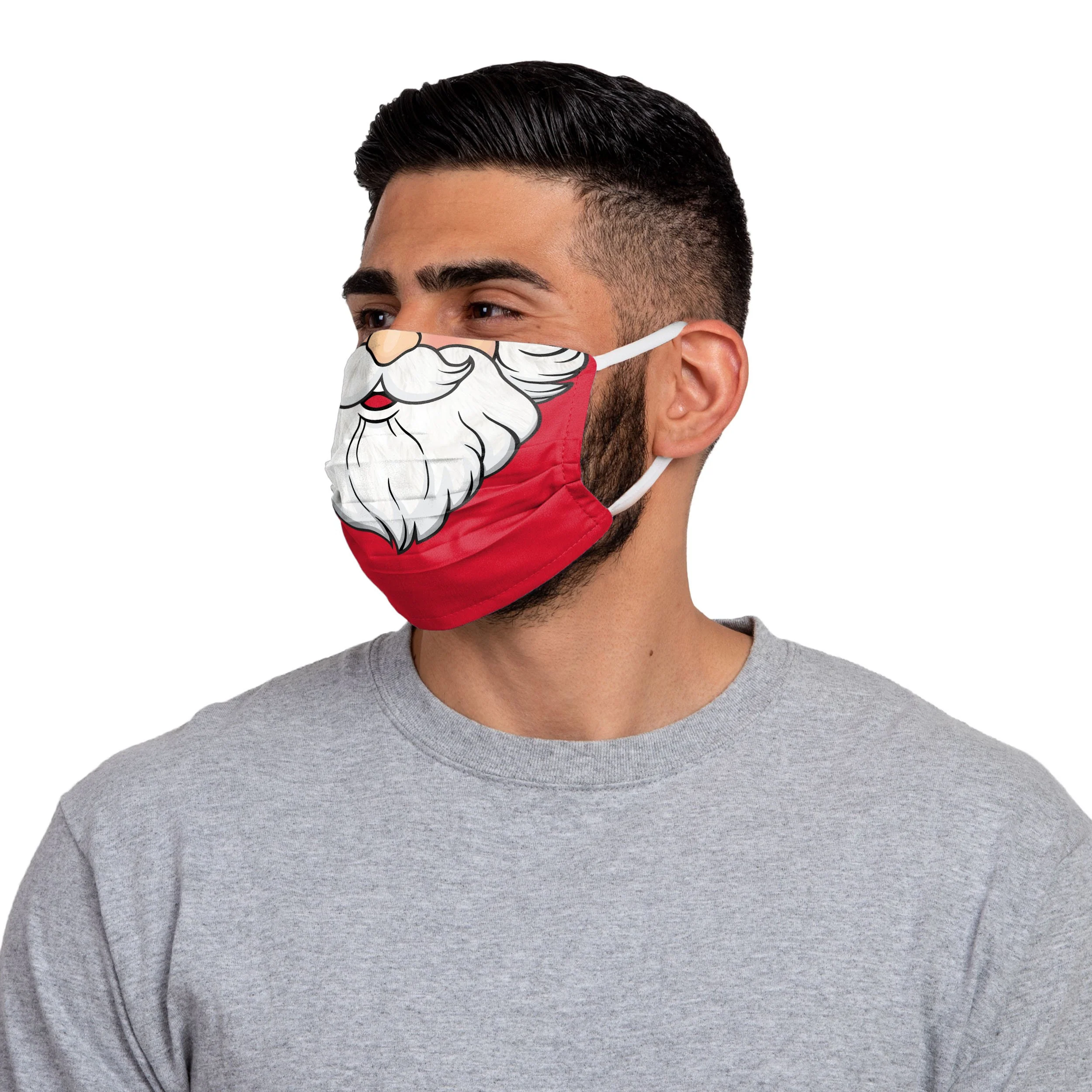 Santa Face Pleated Face Cover - Image 3