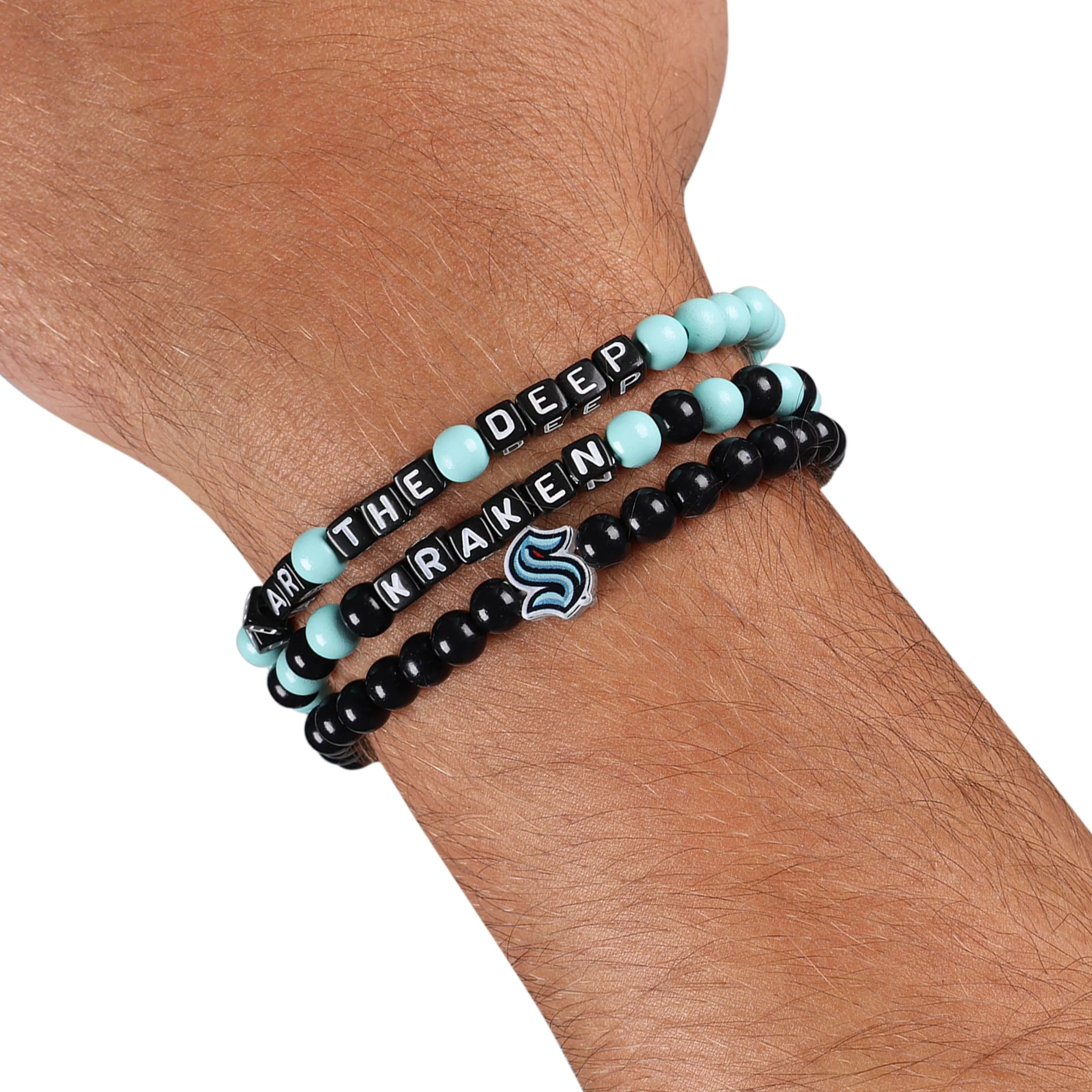 Seattle Kraken NHL 3 Pack Beaded Friendship Bracelet - Image 4