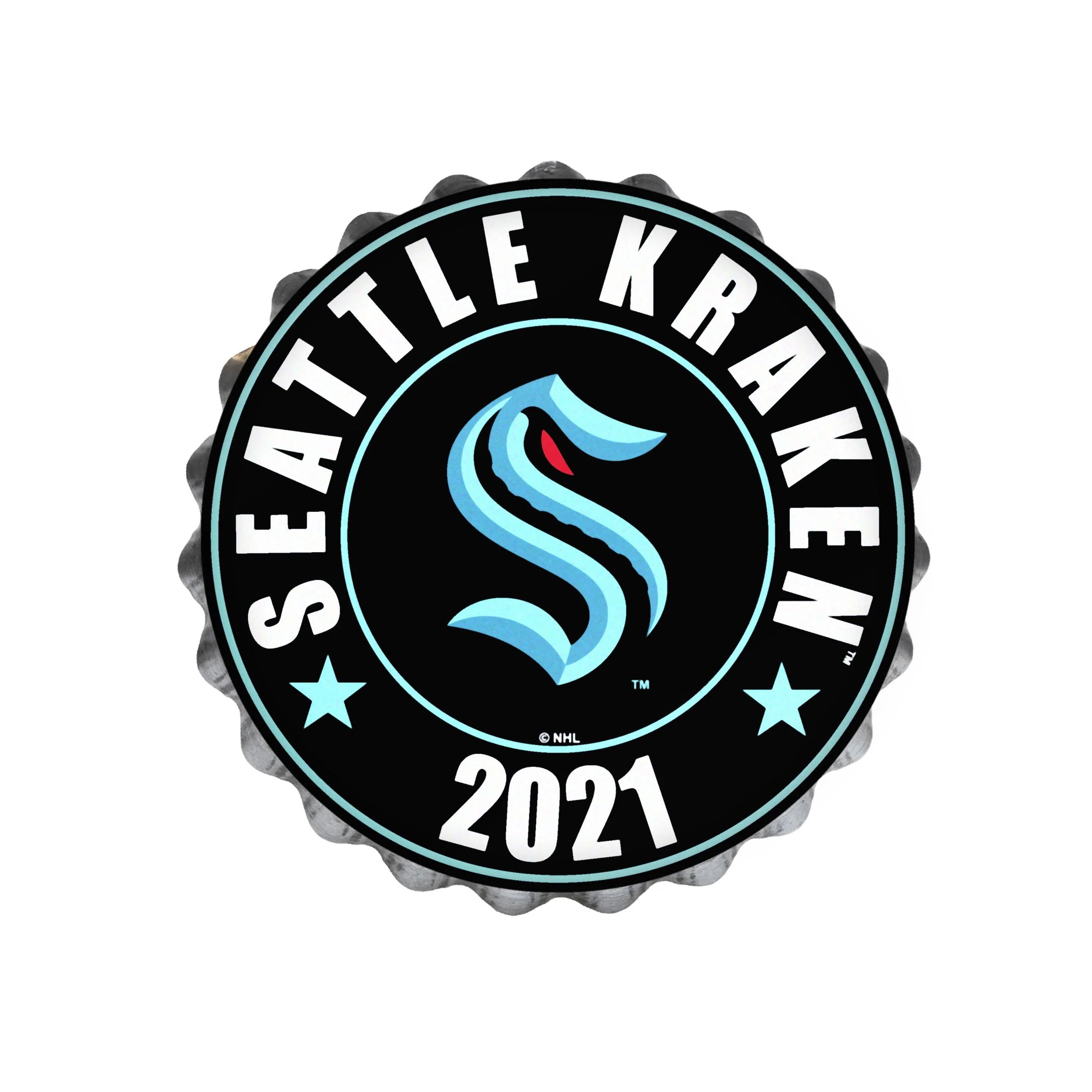 Seattle Kraken NHL Bottle Cap Wall Sign