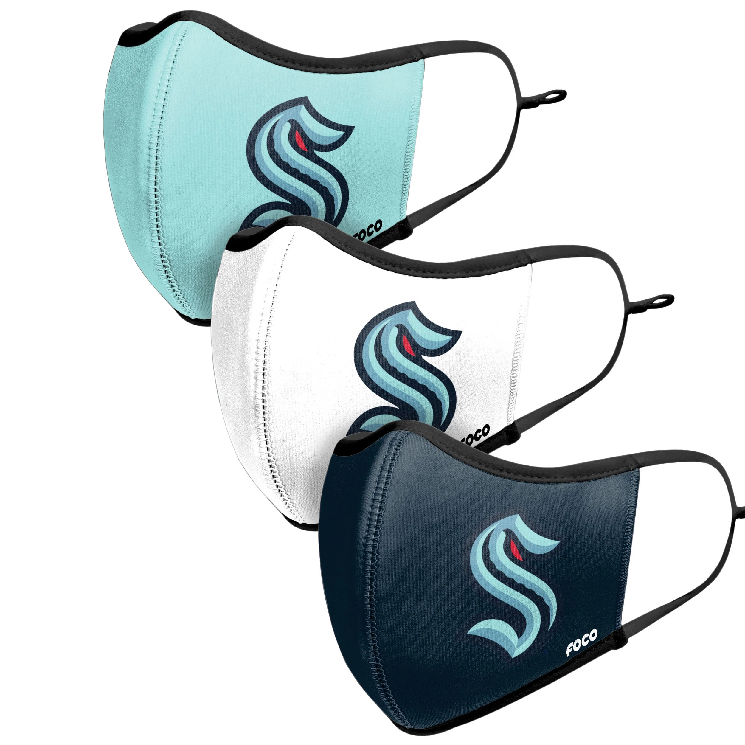 Seattle Kraken NHL Sport 3 Pack Face Cover - Image 4