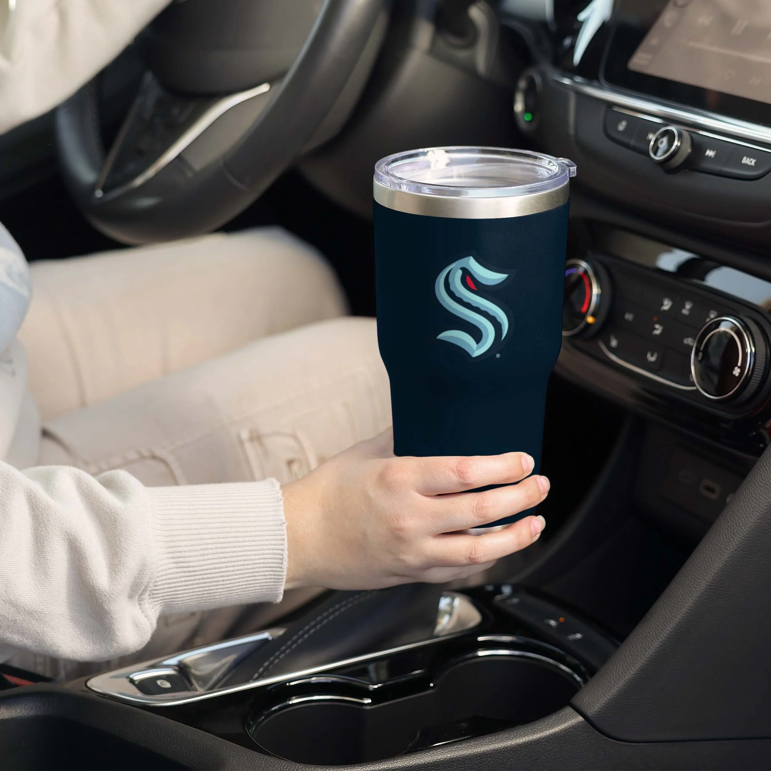 Seattle Kraken NHL Team Logo 30 oz Tumbler - Image 2