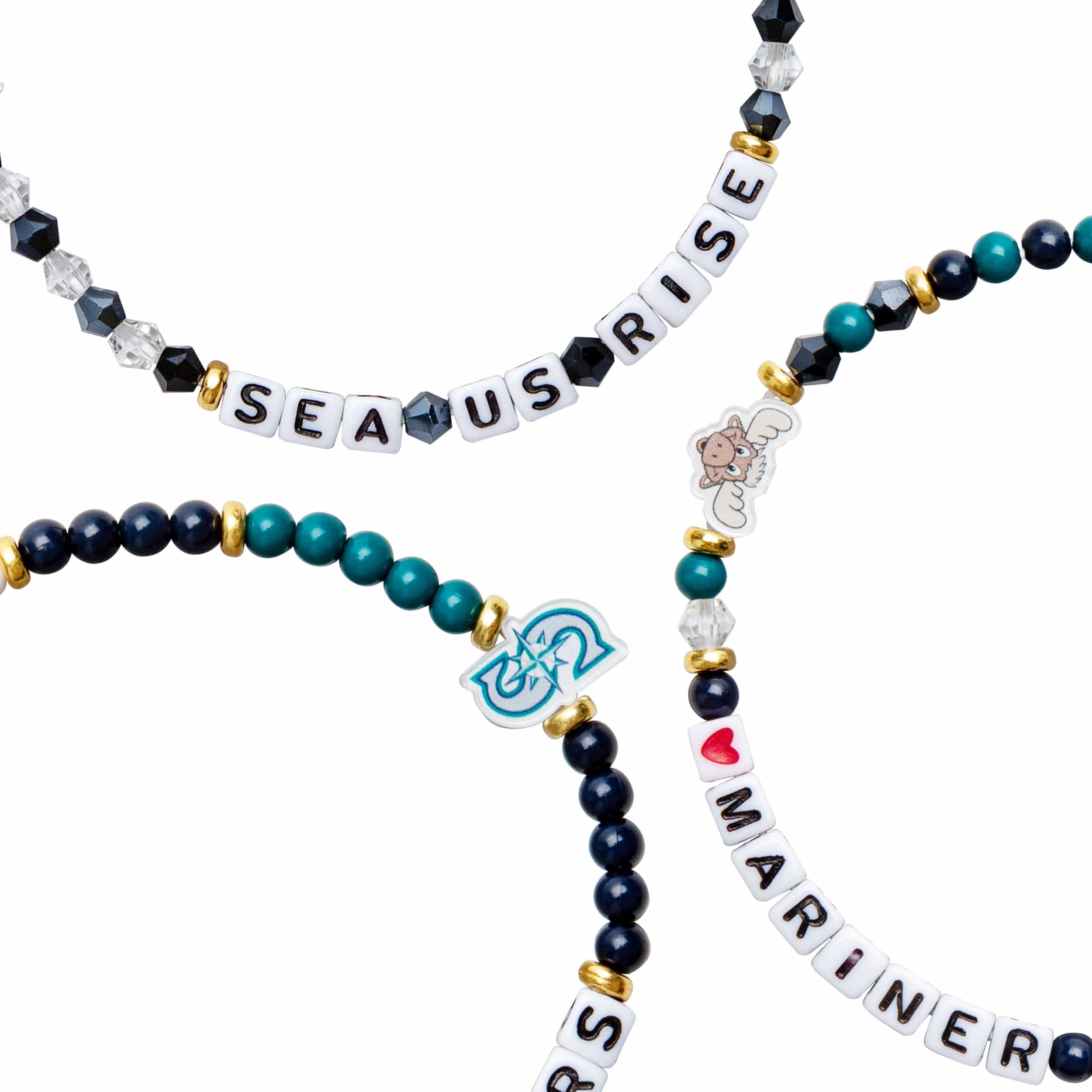Seattle Mariners MLB 3 Pack Friendship Bracelet - Image 2