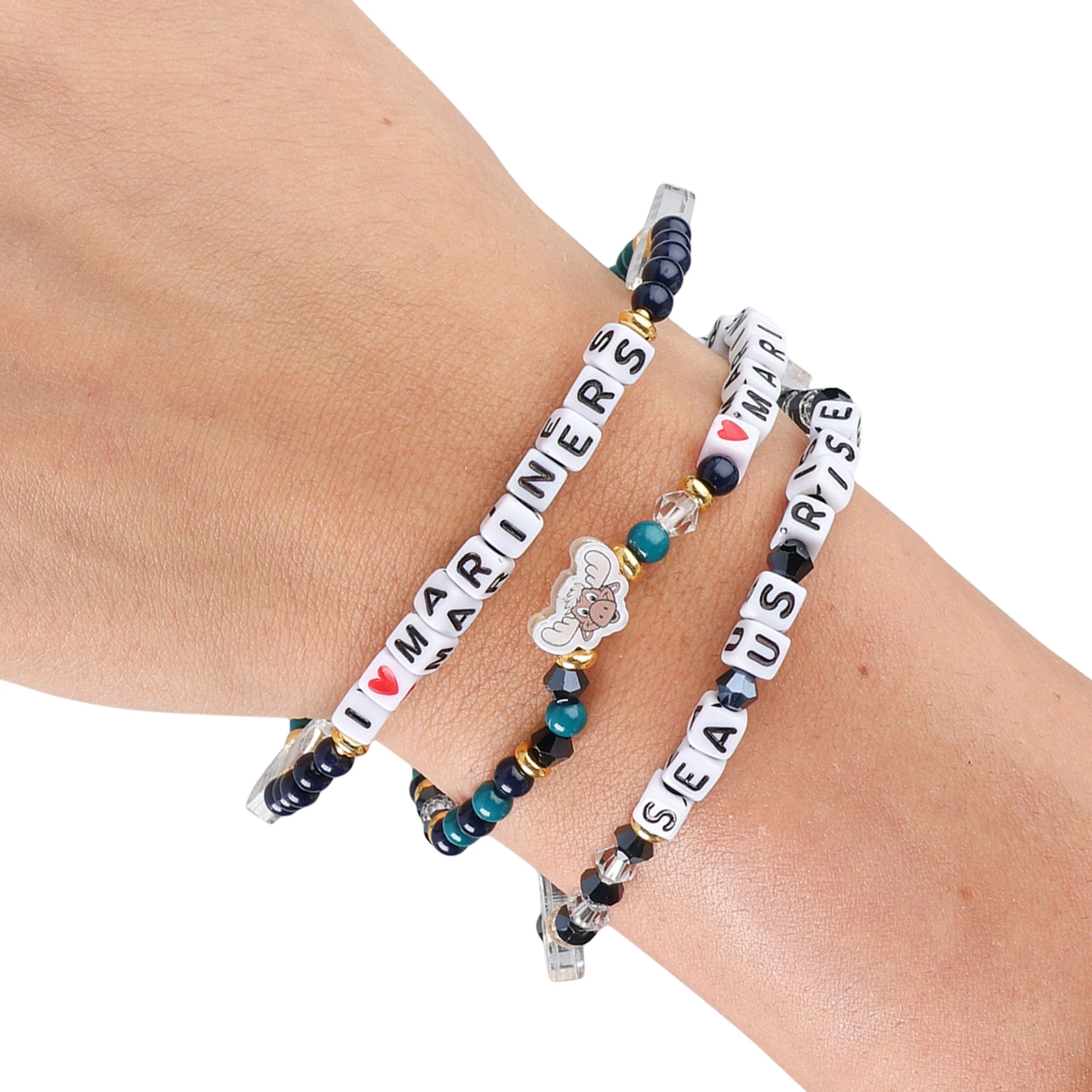 Seattle Mariners MLB 3 Pack Friendship Bracelet - Image 4