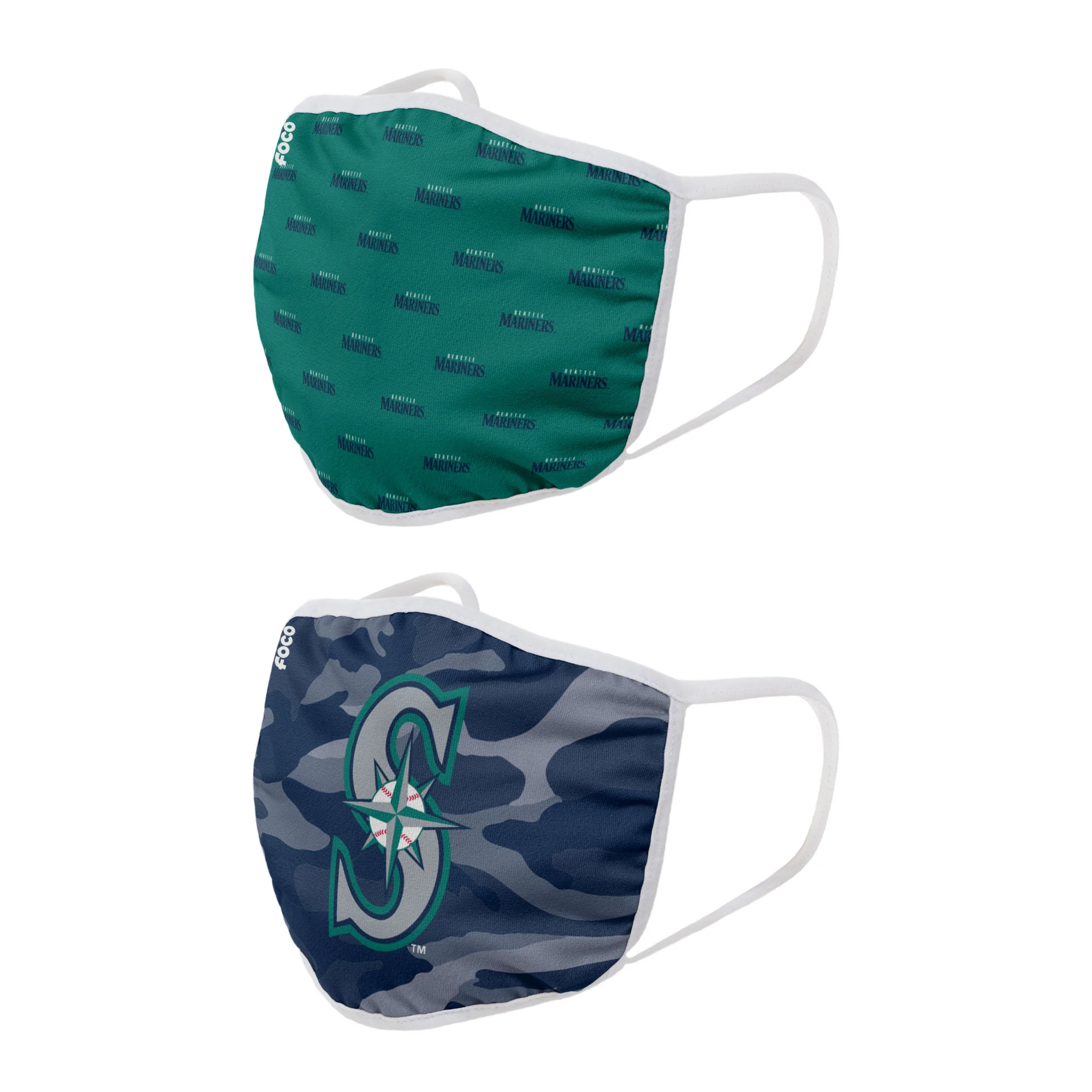 Seattle Mariners MLB Clutch 2 Pack Face Cover - Image 2
