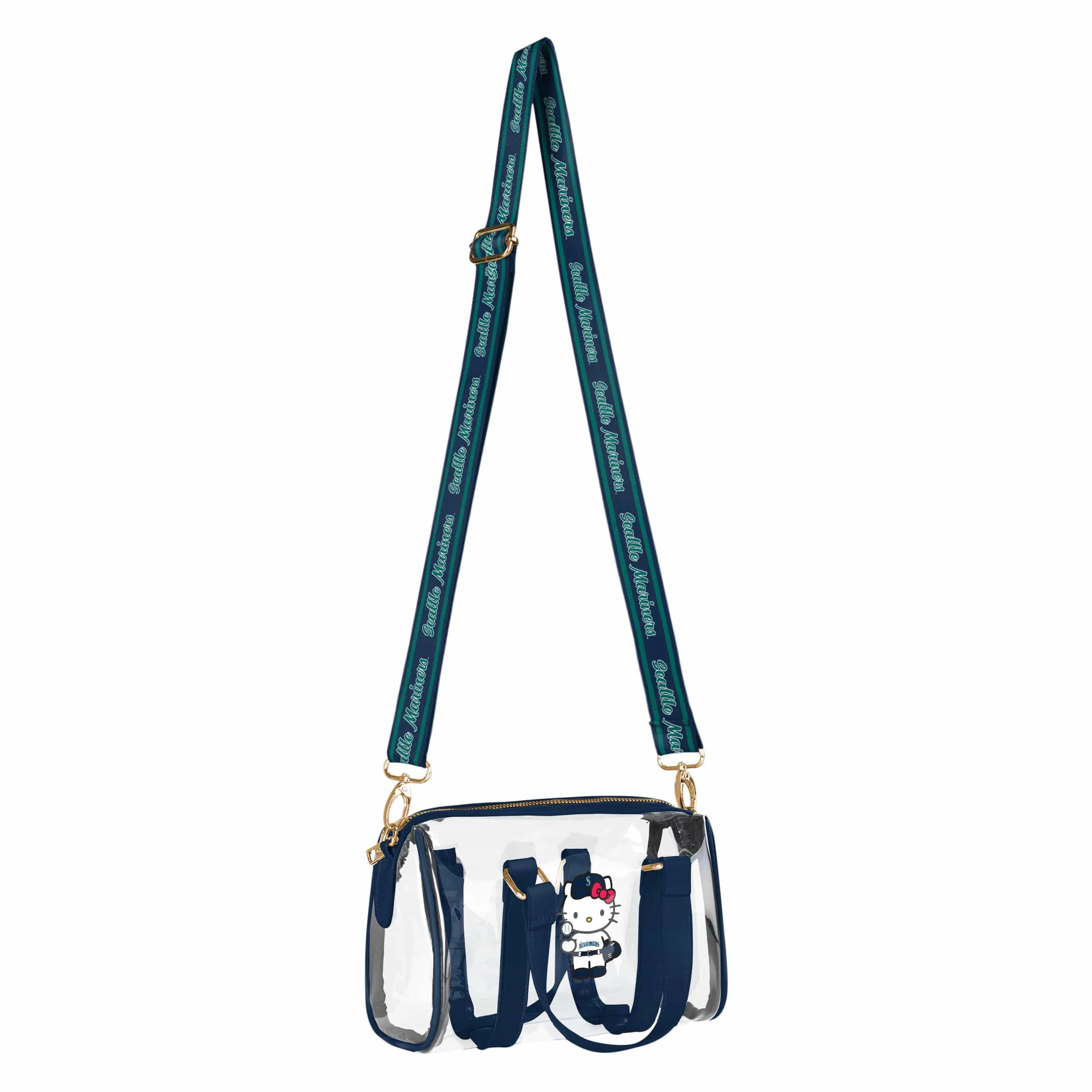 Seattle Mariners MLB Hello Kitty® Clear Barrel Bag (PREORDER - SHIPS MID JULY) - Image 2