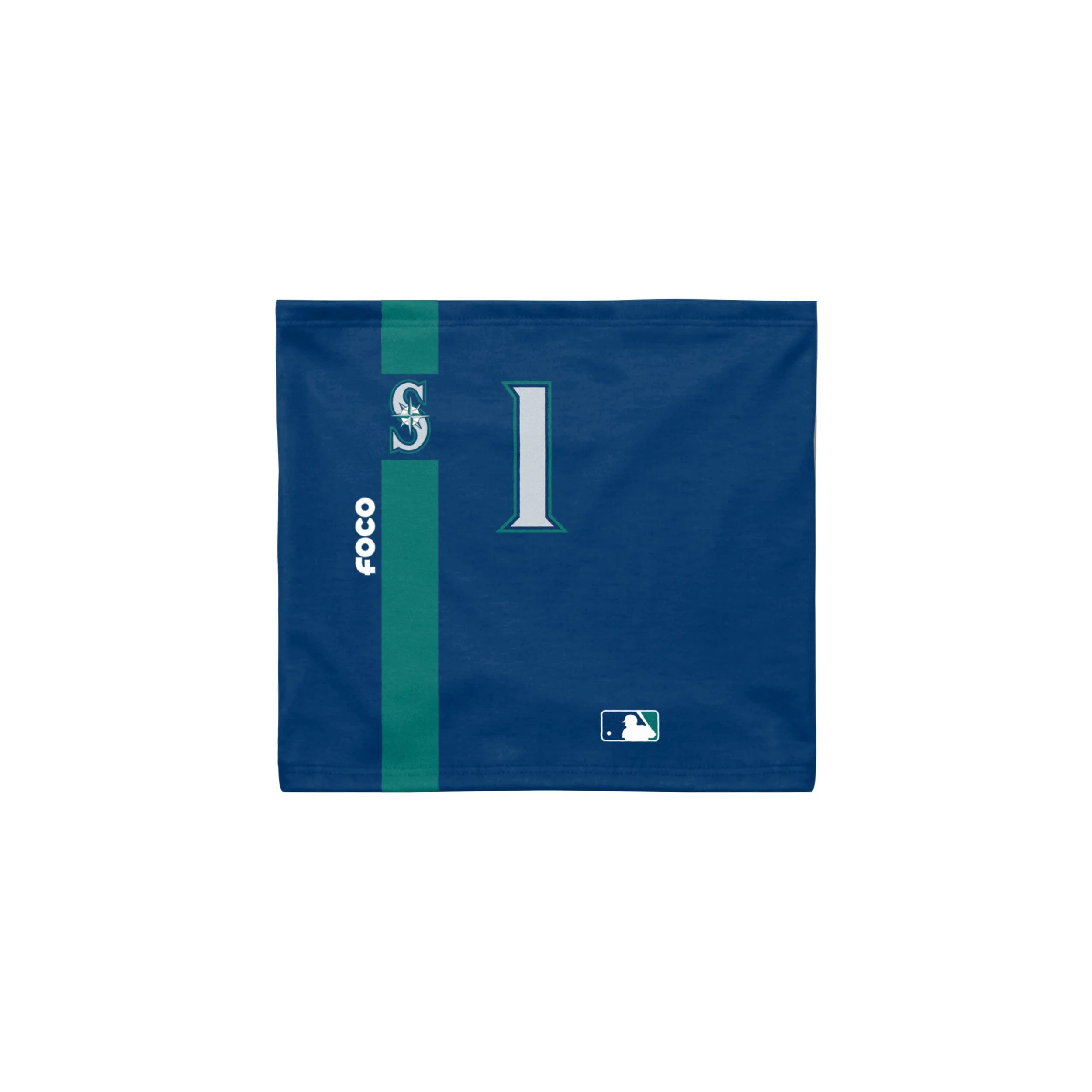 Seattle Mariners MLB Kyle Lewis On-Field Navy & Teal UV Gaiter Scarf - Image 2
