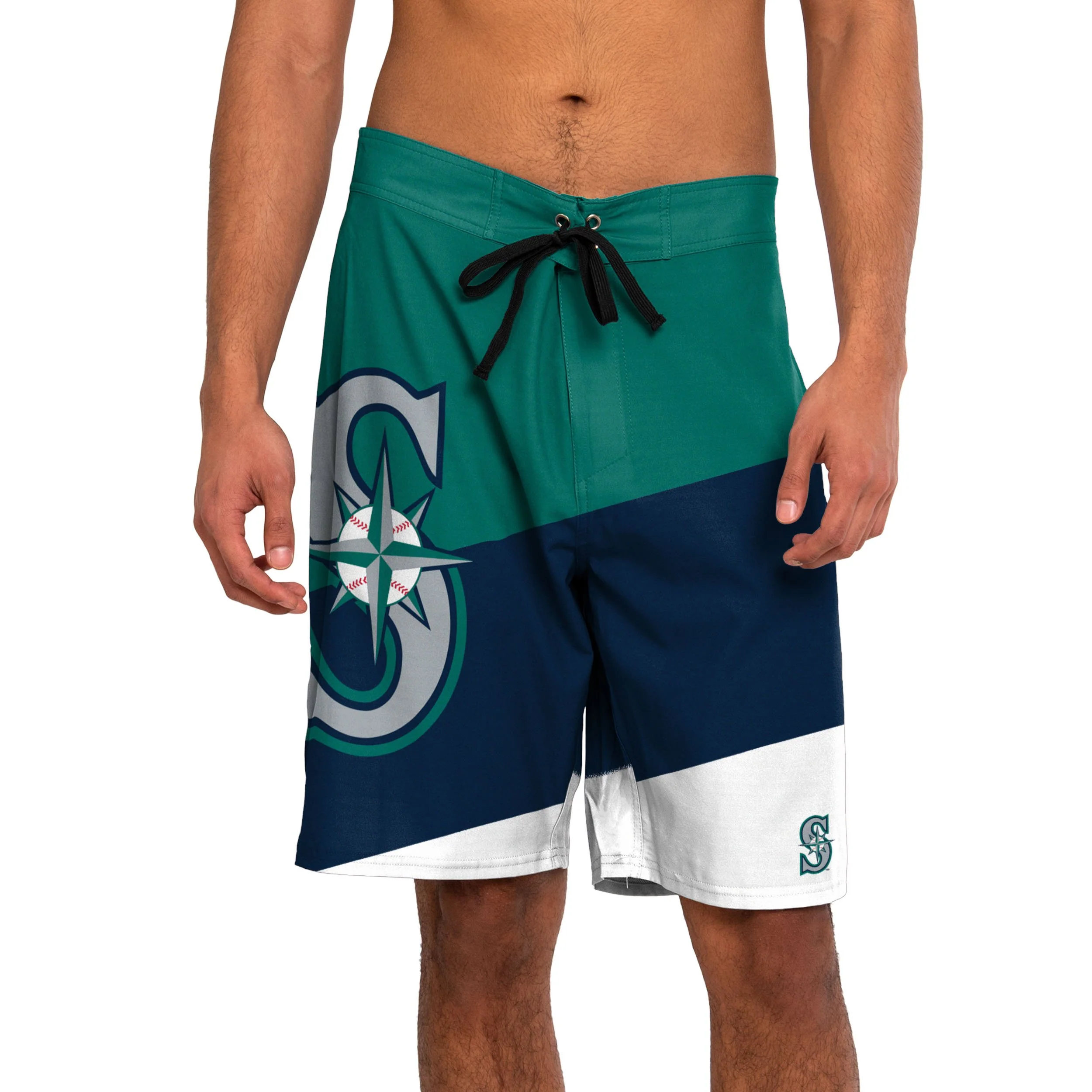 Seattle Mariners MLB Mens Color Dive Boardshorts - Image 2