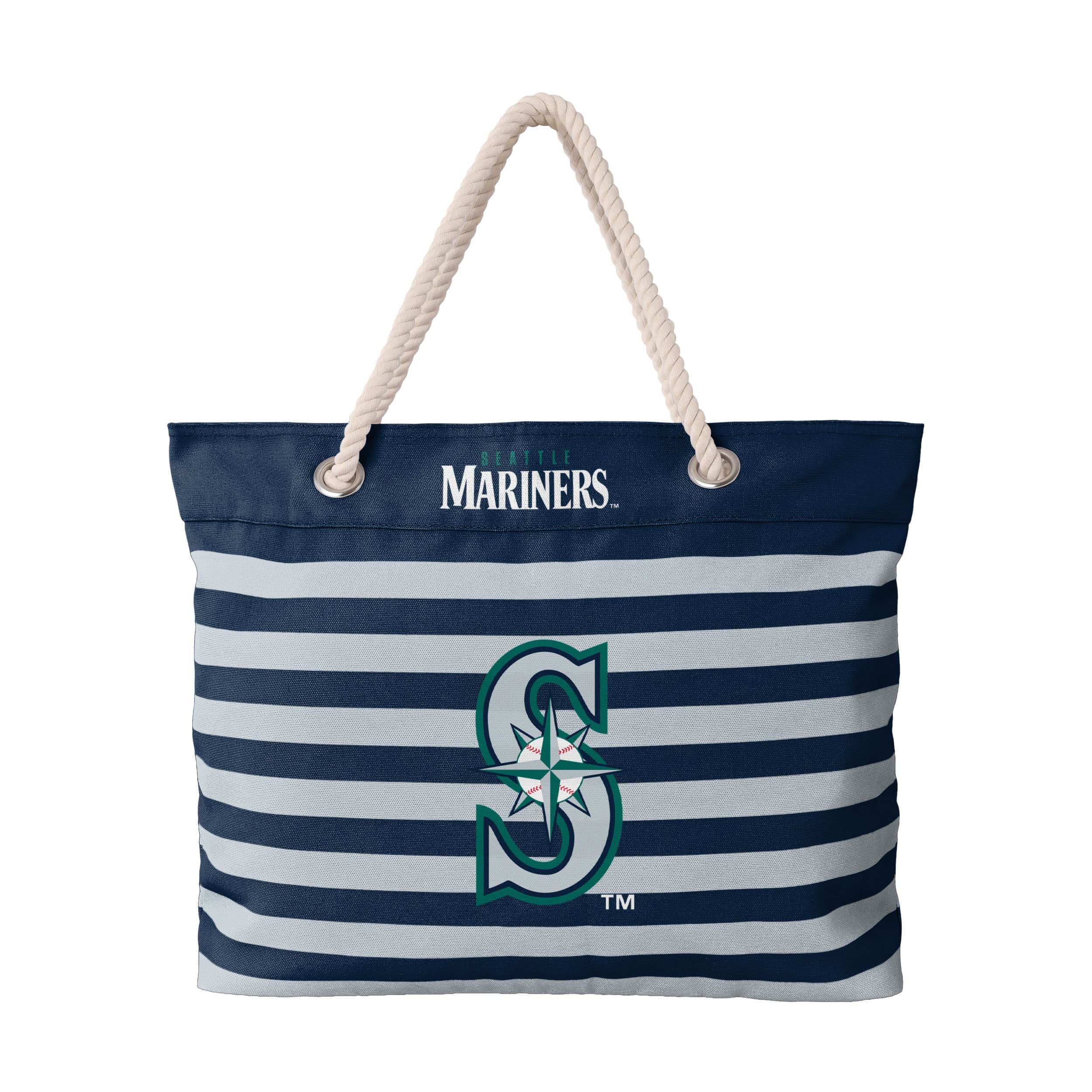Seattle Mariners MLB Nautical Stripe Tote Bag