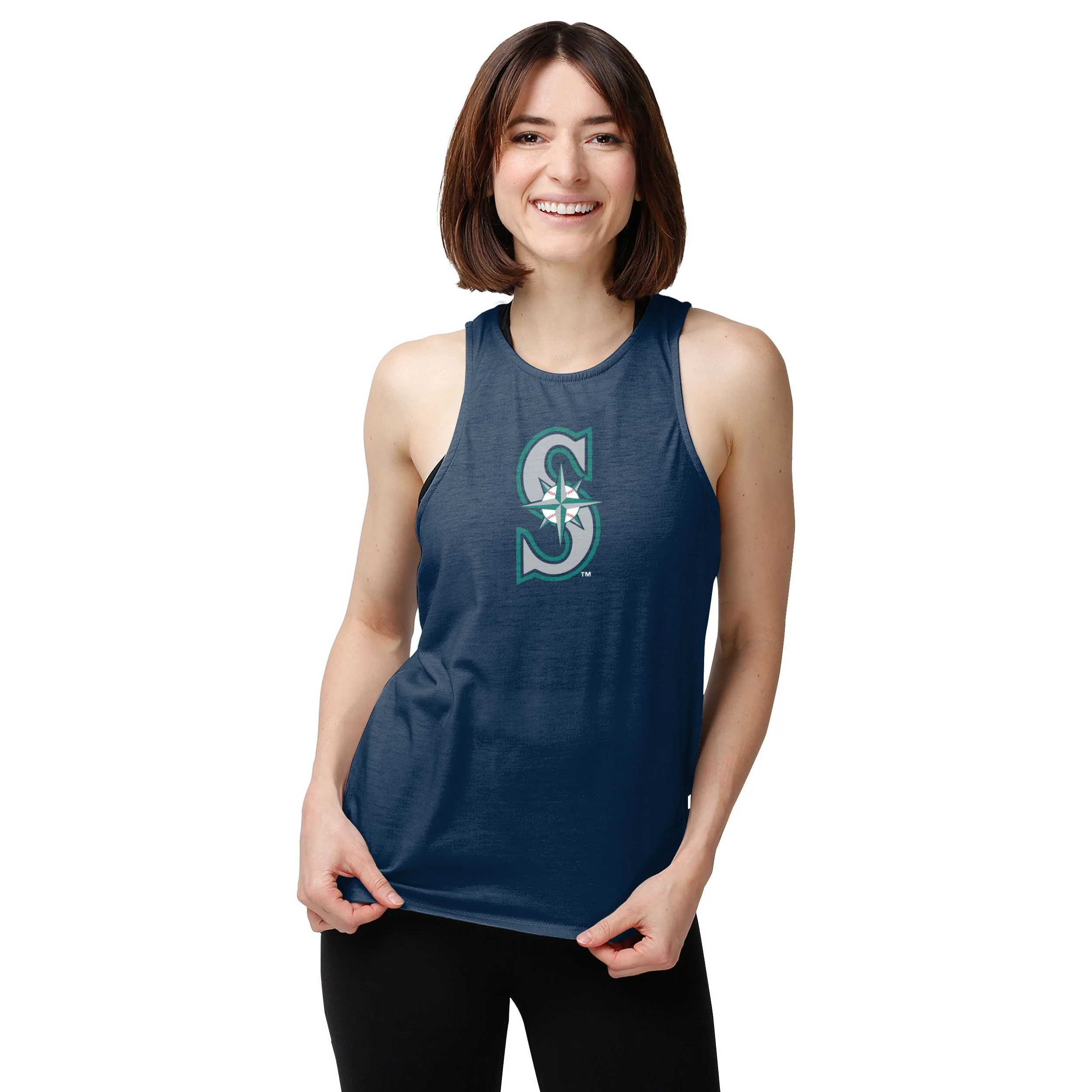 Seattle Mariners MLB Womens Tie-Breaker Sleeveless Top - Image 2