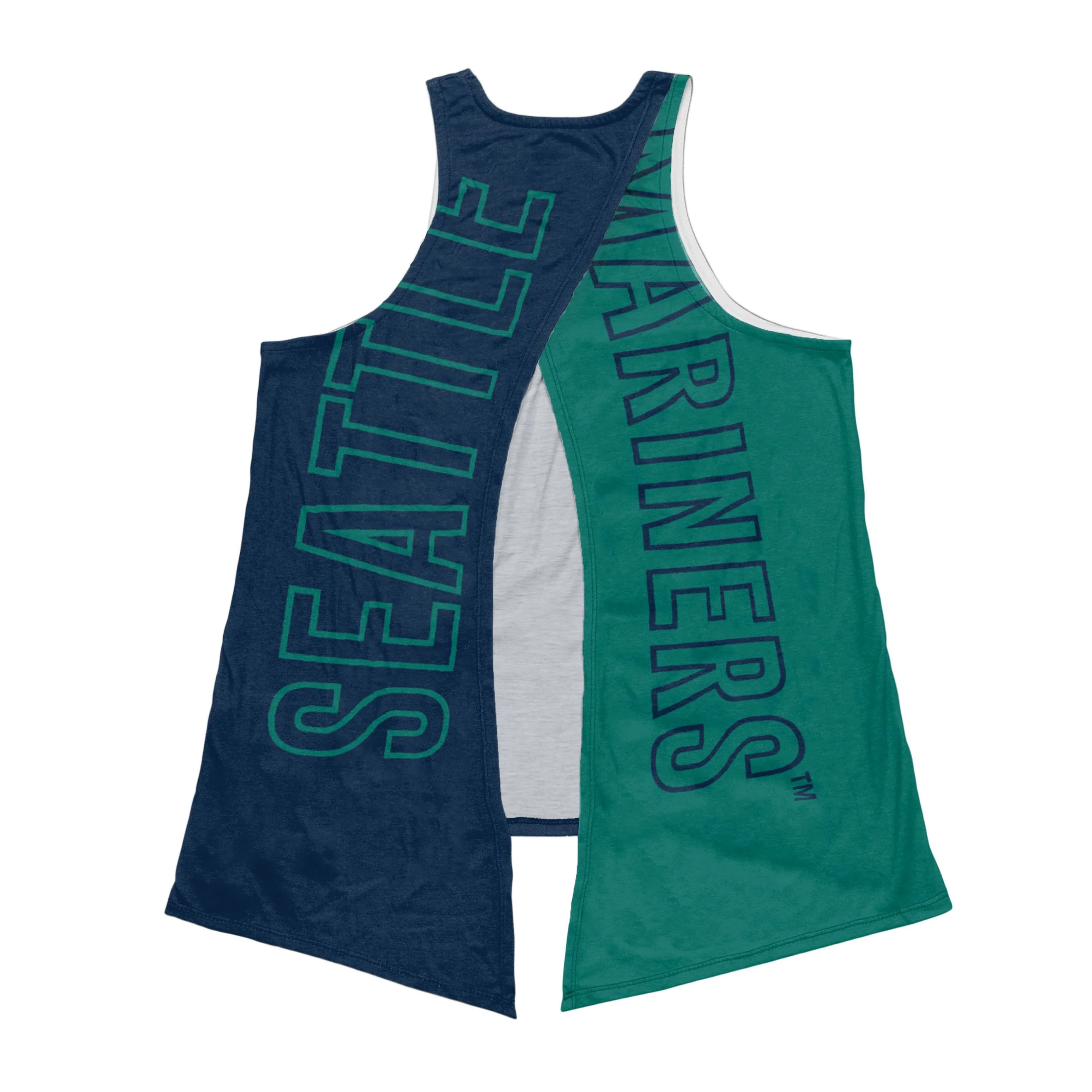 Seattle Mariners MLB Womens Tie-Breaker Sleeveless Top - Image 3