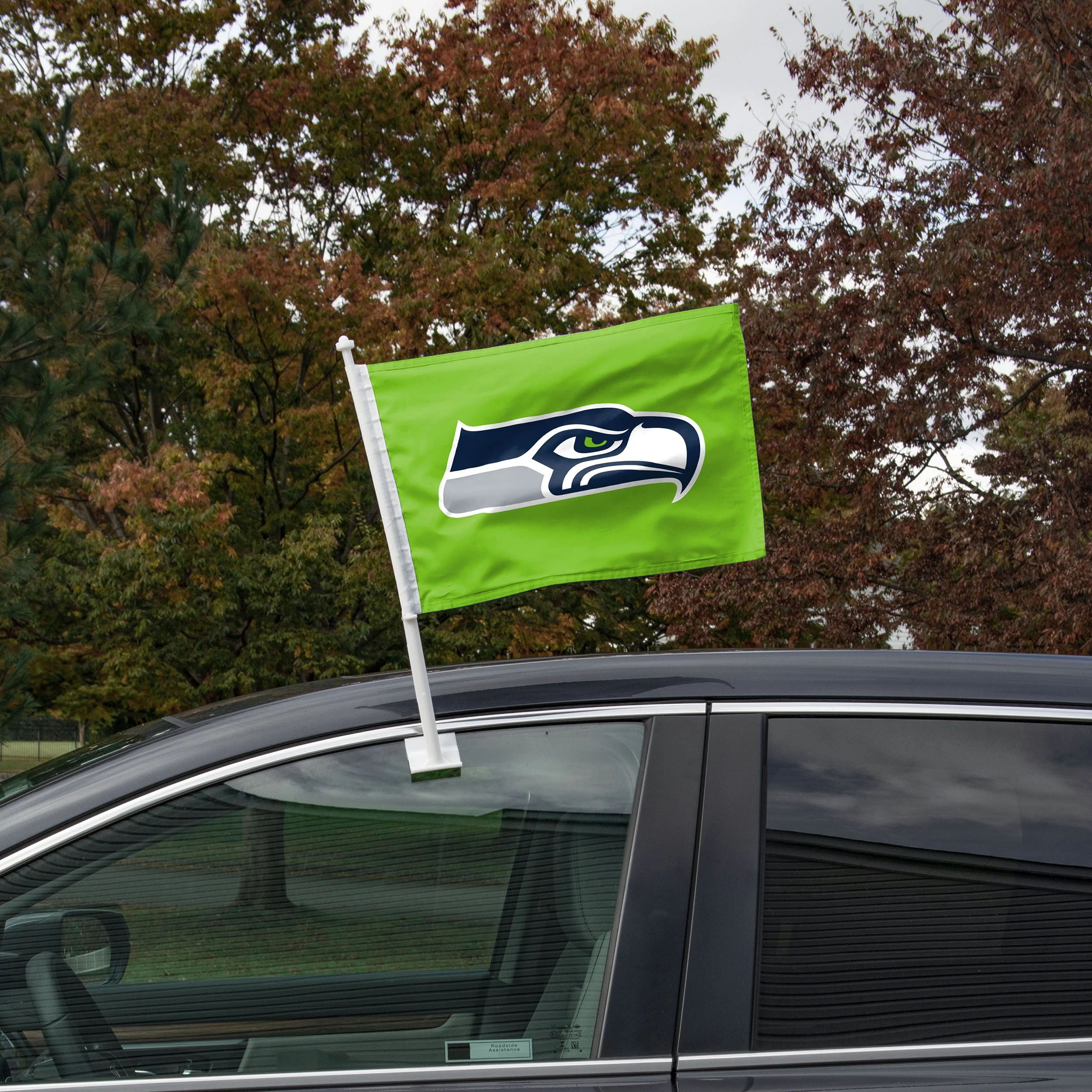 Seattle Seahawks NFL 2 Pack Solid Car Flag - Image 2