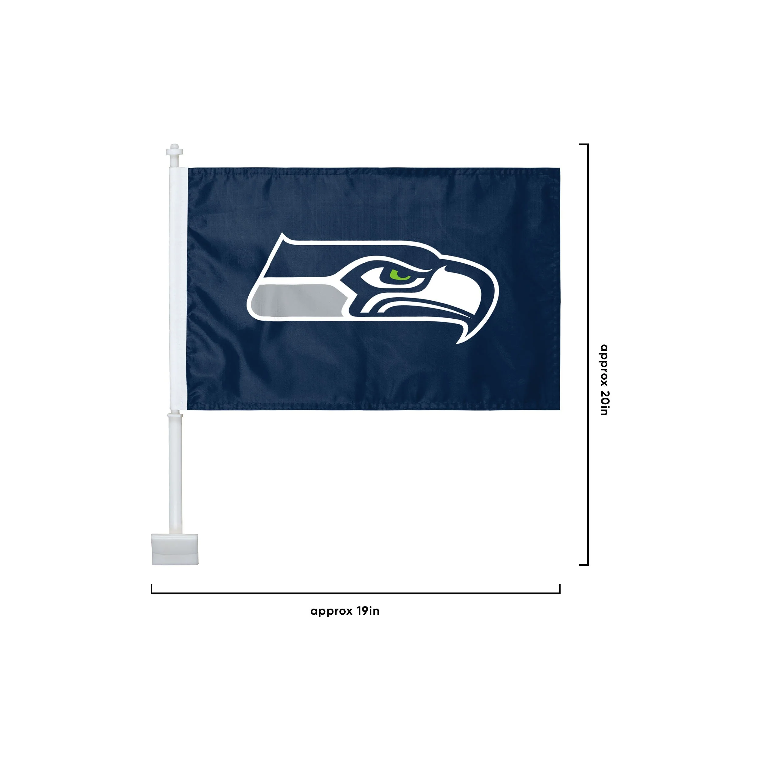 Seattle Seahawks NFL 2 Pack Solid Car Flag - Image 3