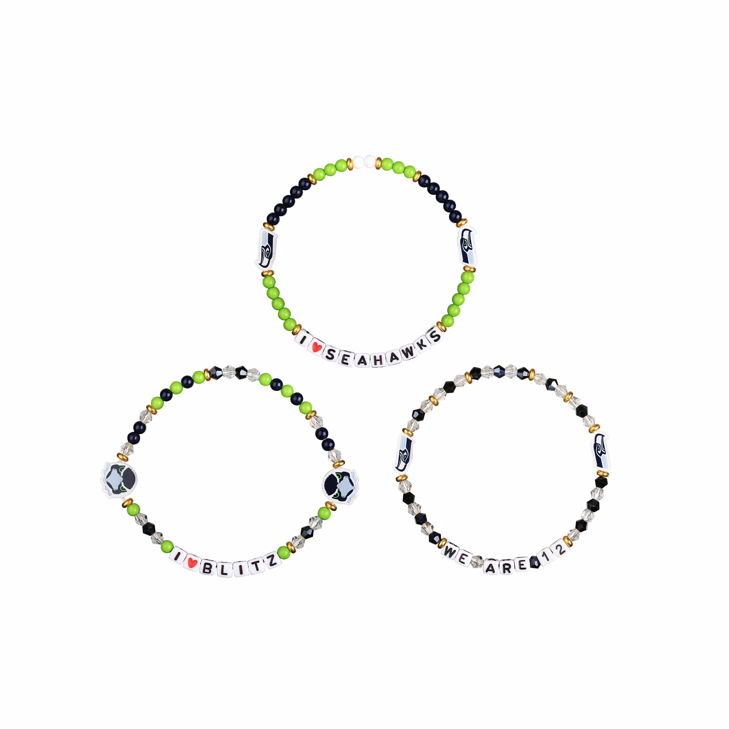 Seattle Seahawks NFL 3 Pack Friendship Bracelet - Image 3