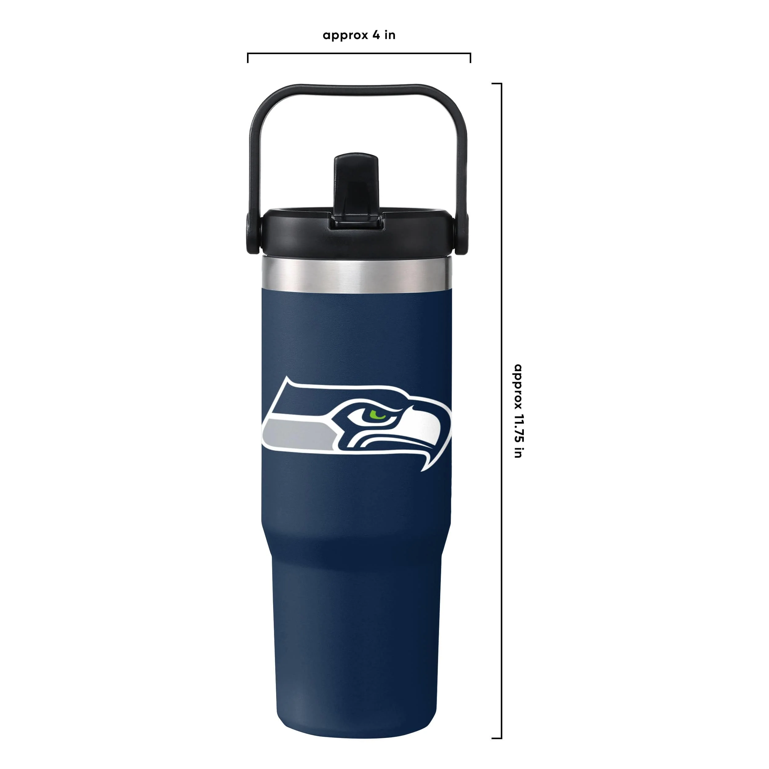Seattle Seahawks NFL 30 oz Straw Tumbler - Image 5